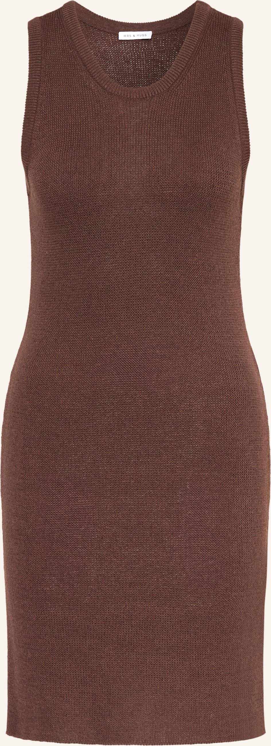 Mrs & Hugs Strickkleid braun