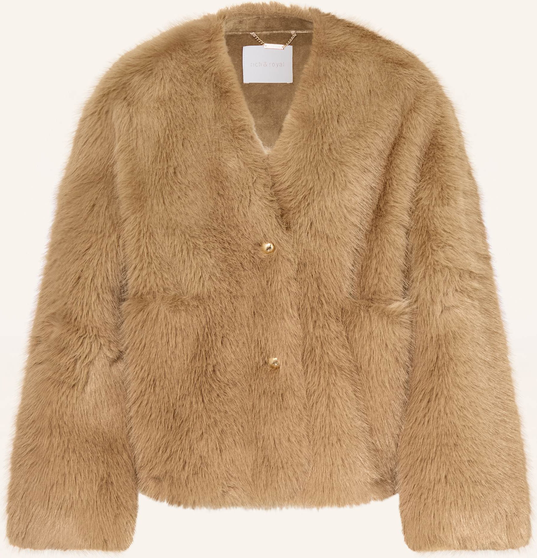Thumbnail - Rich & Royal Kunstfell-Jacke beige