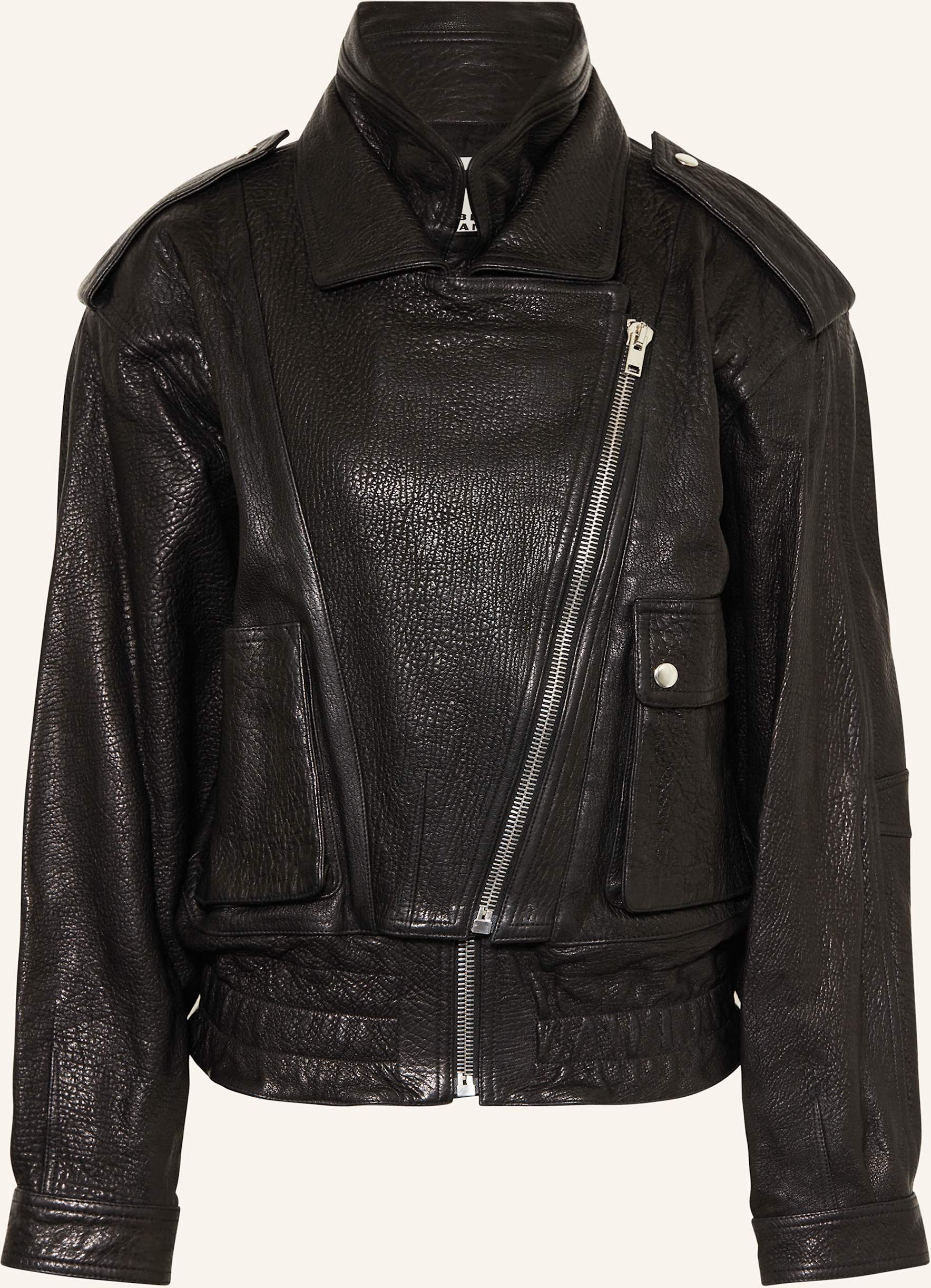 Isabel Marant Lederjacke Aneli schwarz