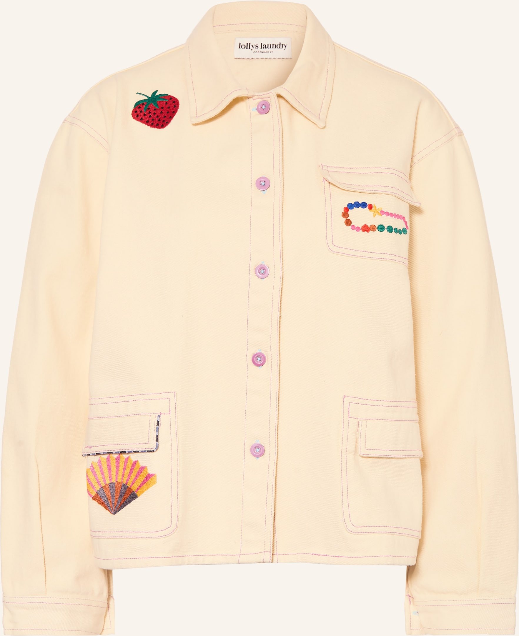 Lollys Laundry Jeans-Overjacket Aprilll beige