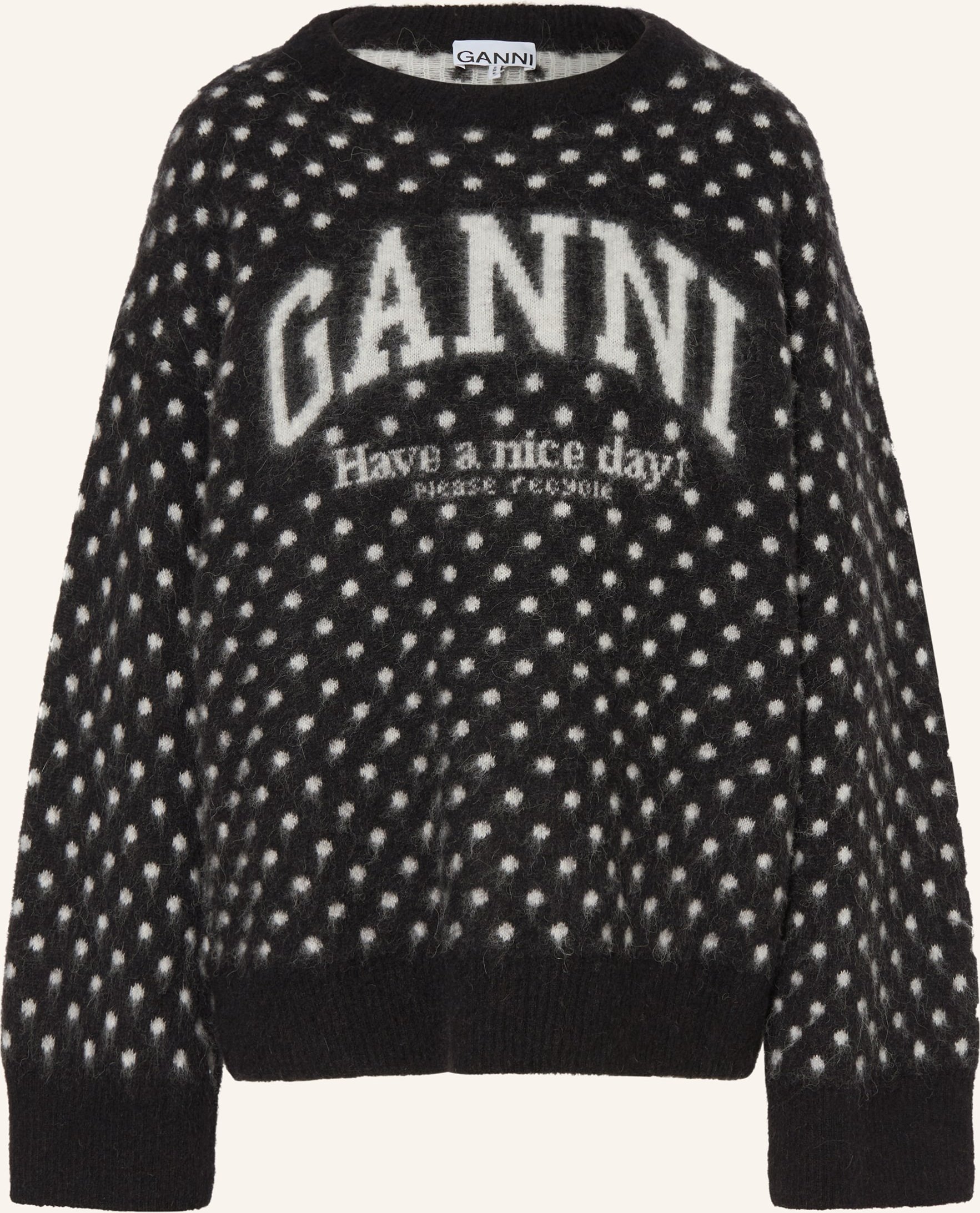 Ganni Oversized-Pullover Mit Alpaka schwarz
