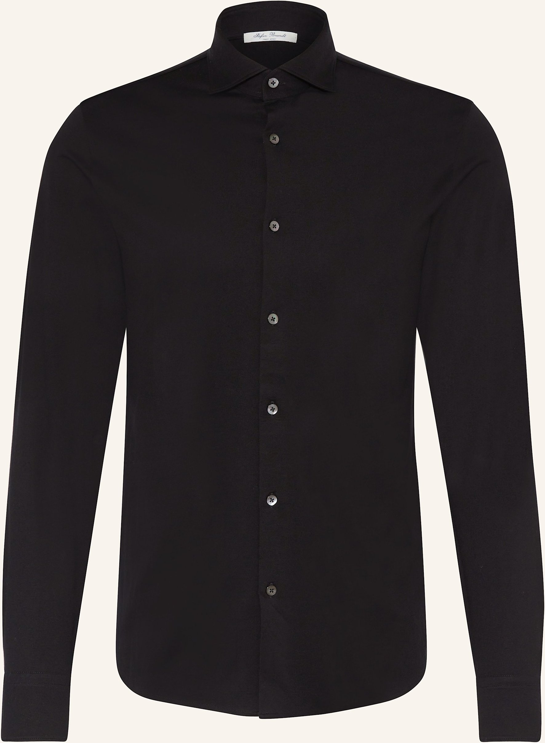 Stefan Brandt Jerseyhemd Otis Slim Fit schwarz