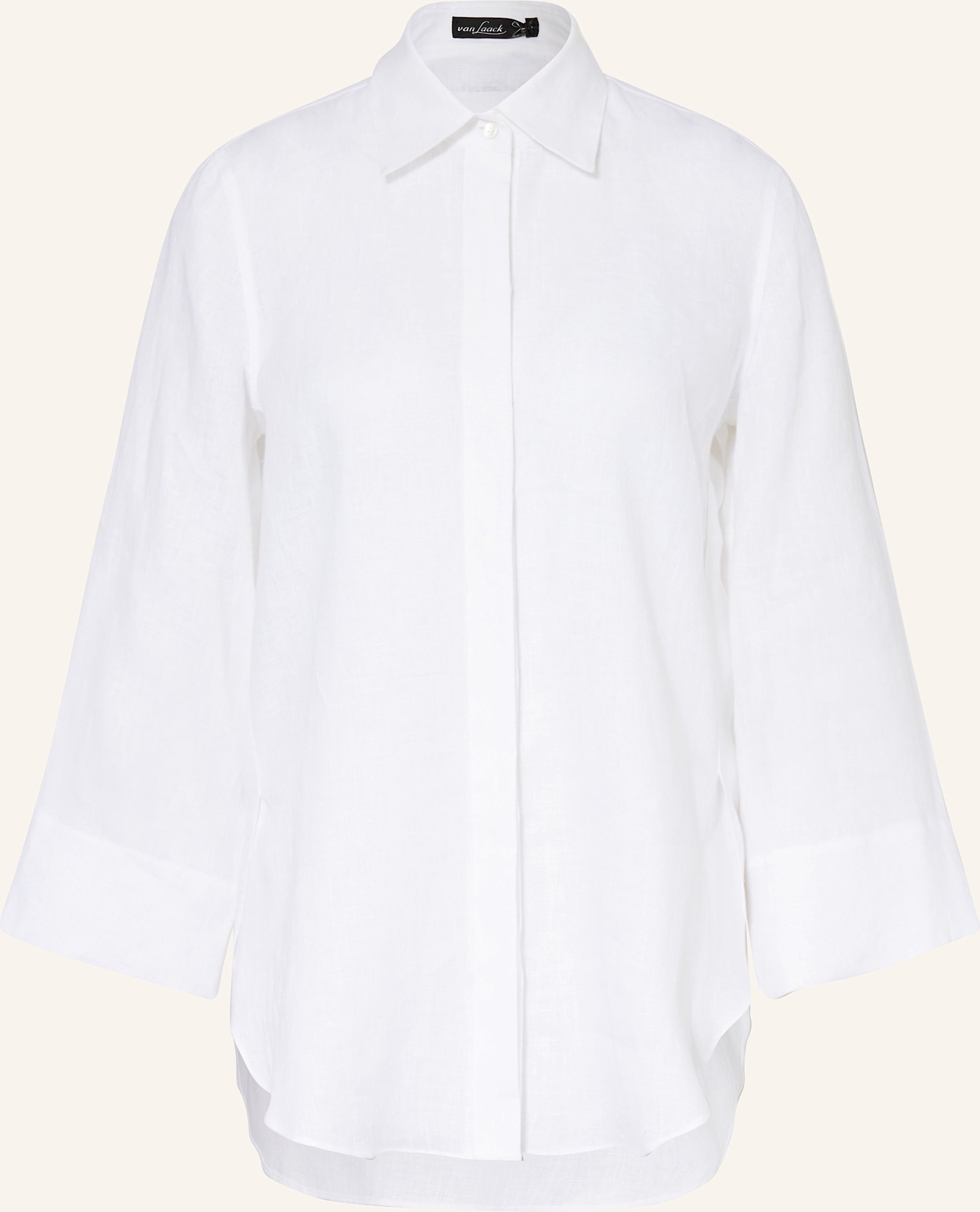 Van Laack Hemdbluse Vl-Alja-Sv Aus Leinen Mit 3/4-Arm weiss