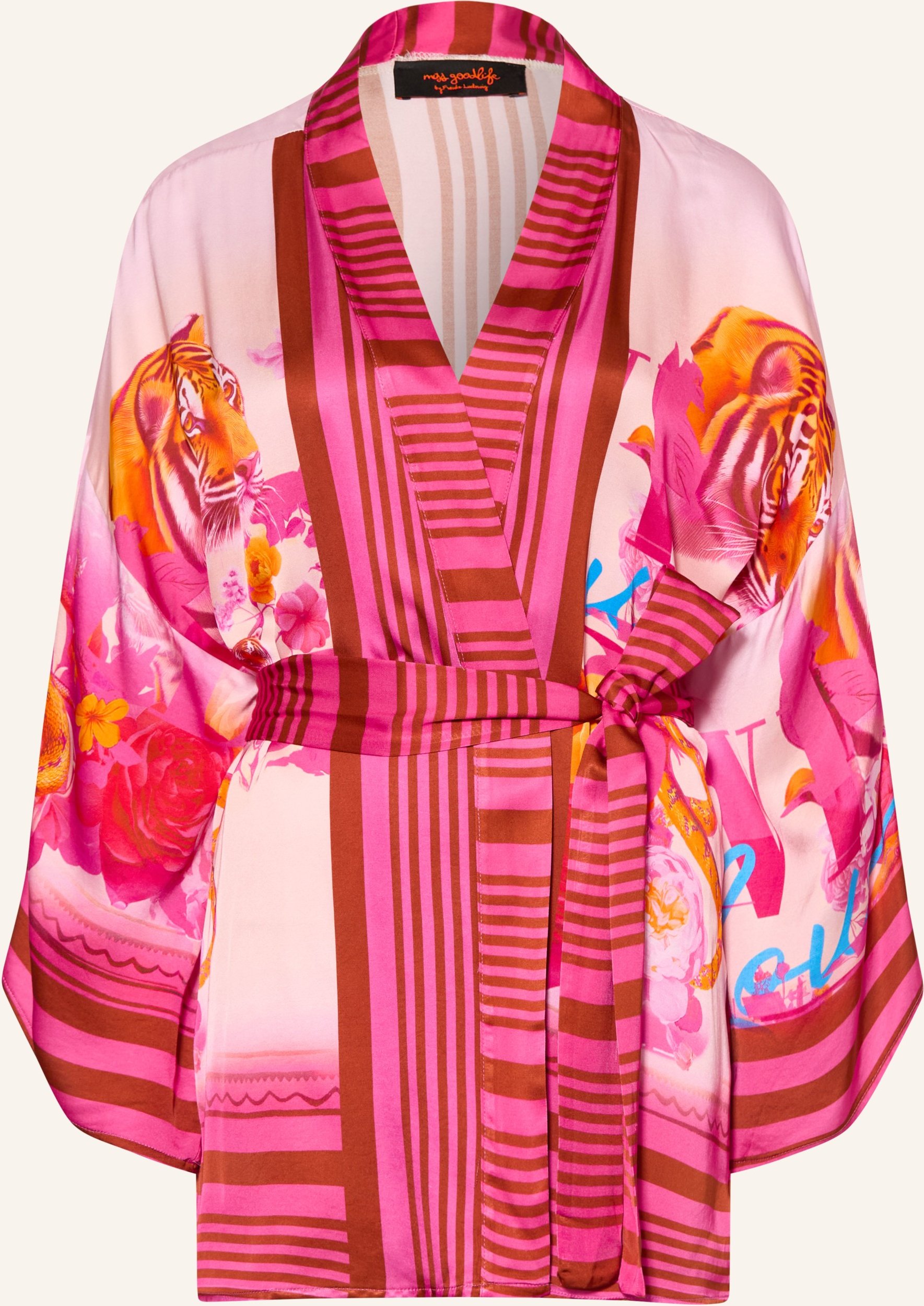 Miss Goodlife Satinkimono pink