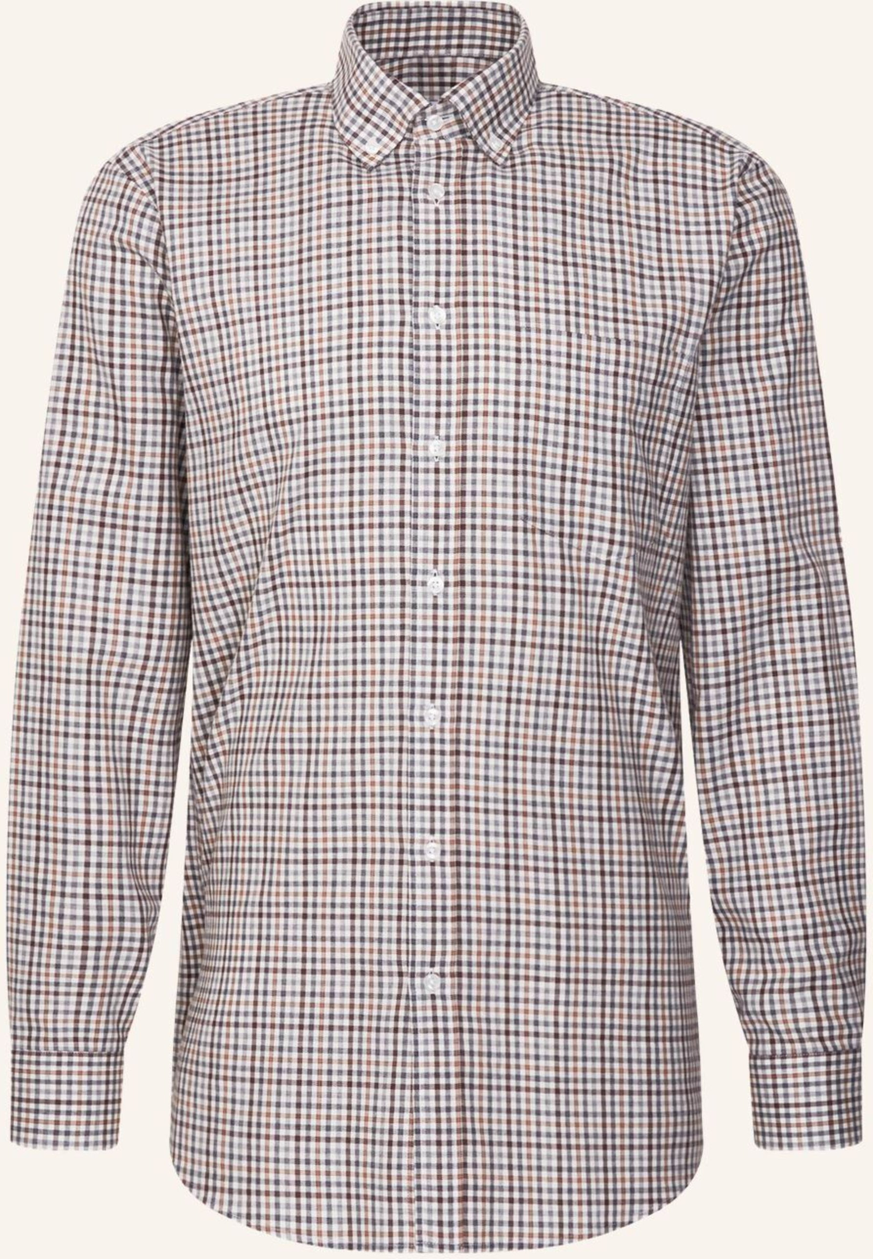 Thumbnail - Seidensticker Flanellhemd Regular Fit braun