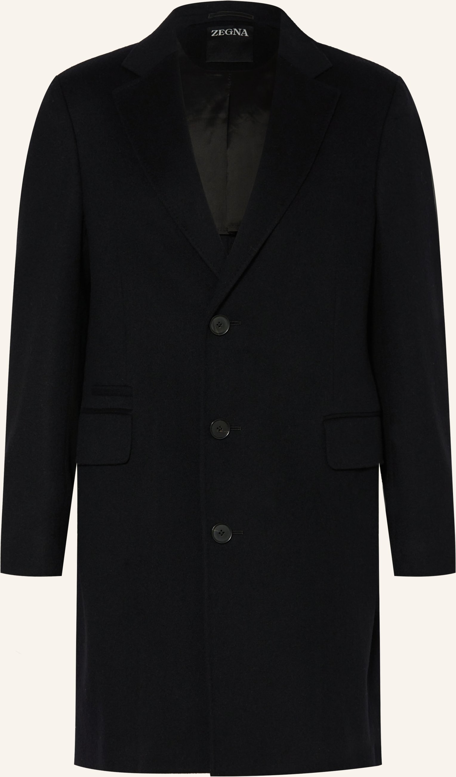 Zegna Wollmantel schwarz