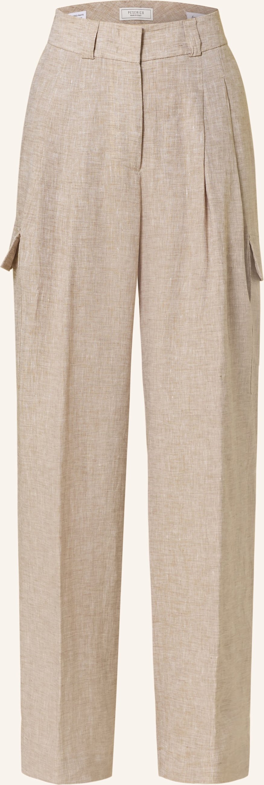 Peserico Cargohose Aus Leinen beige