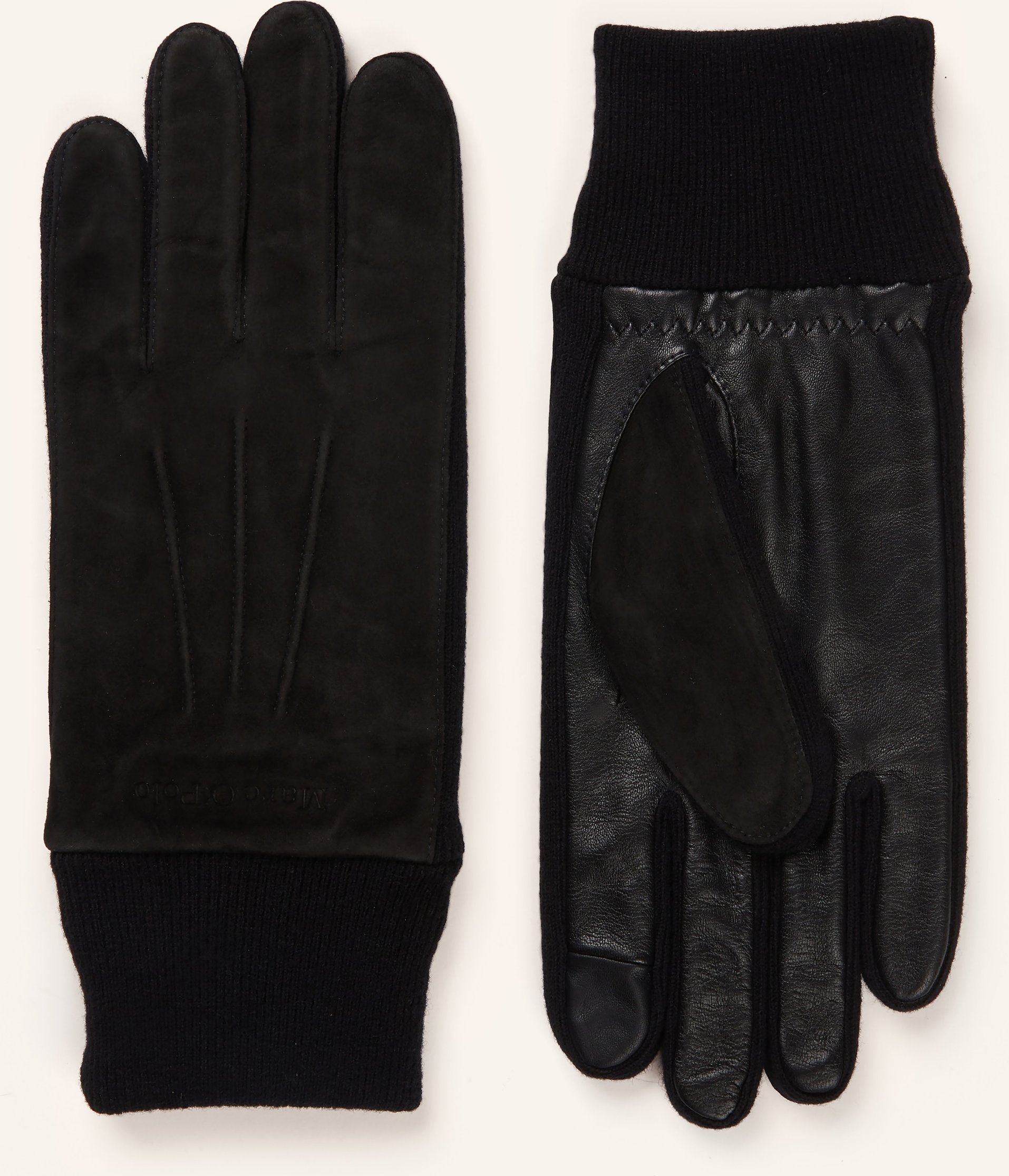 Marc O'polo Handschuhe Im Materialmix Mit Touchscreen-Funktion schwarz