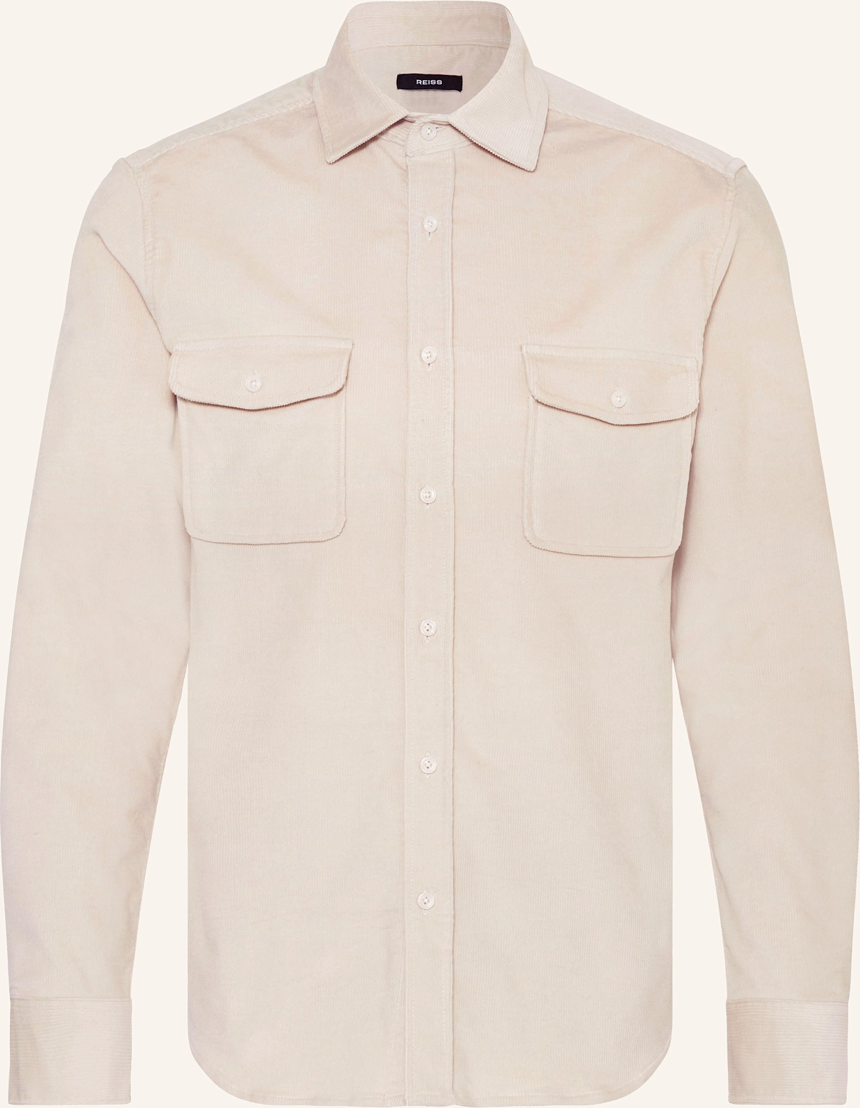 Thumbnail - Reiss Cord-Overshirt Tucci beige
