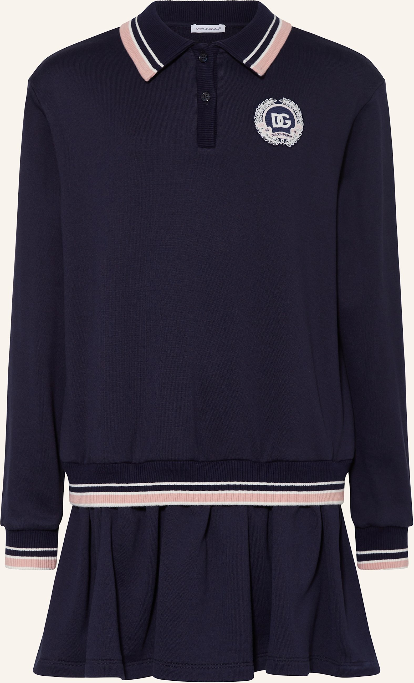 Dolce & Gabbana Sweat-Polokleid blau