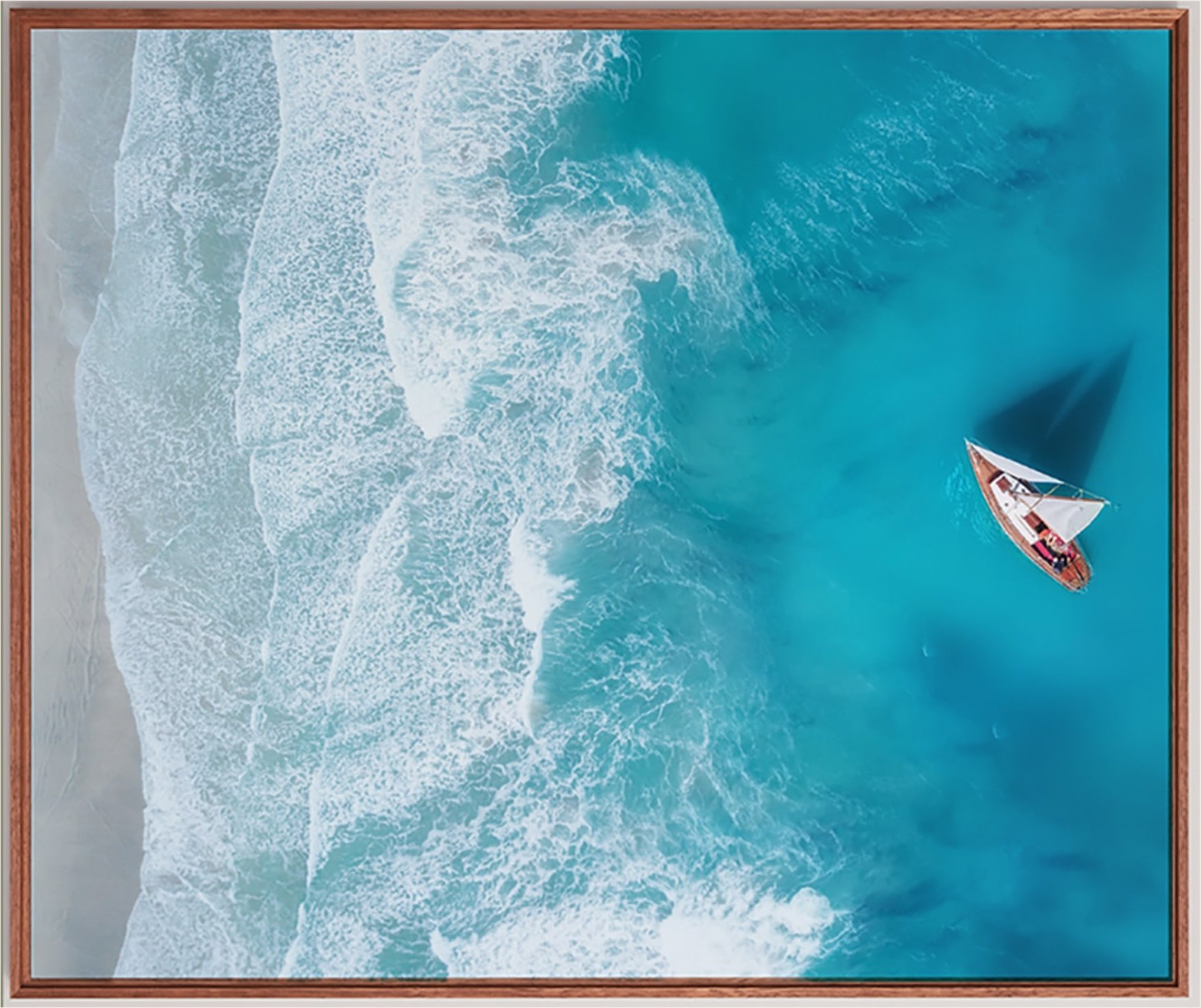 Jacob Baden Wandbild Segeln Im Paradies Mit Rahmen braun