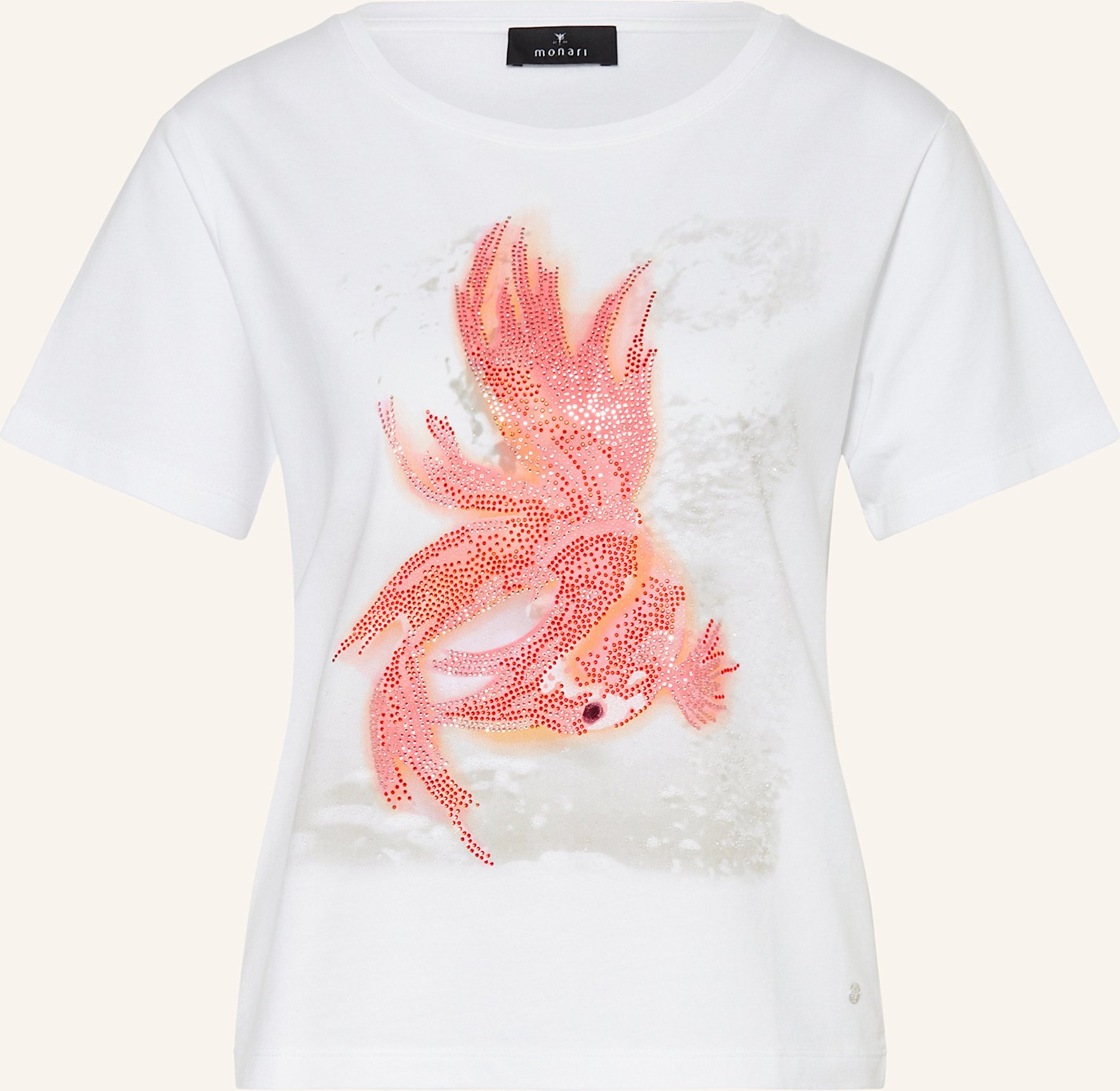 Monari T-Shirt Mit Schmucksteinen pink