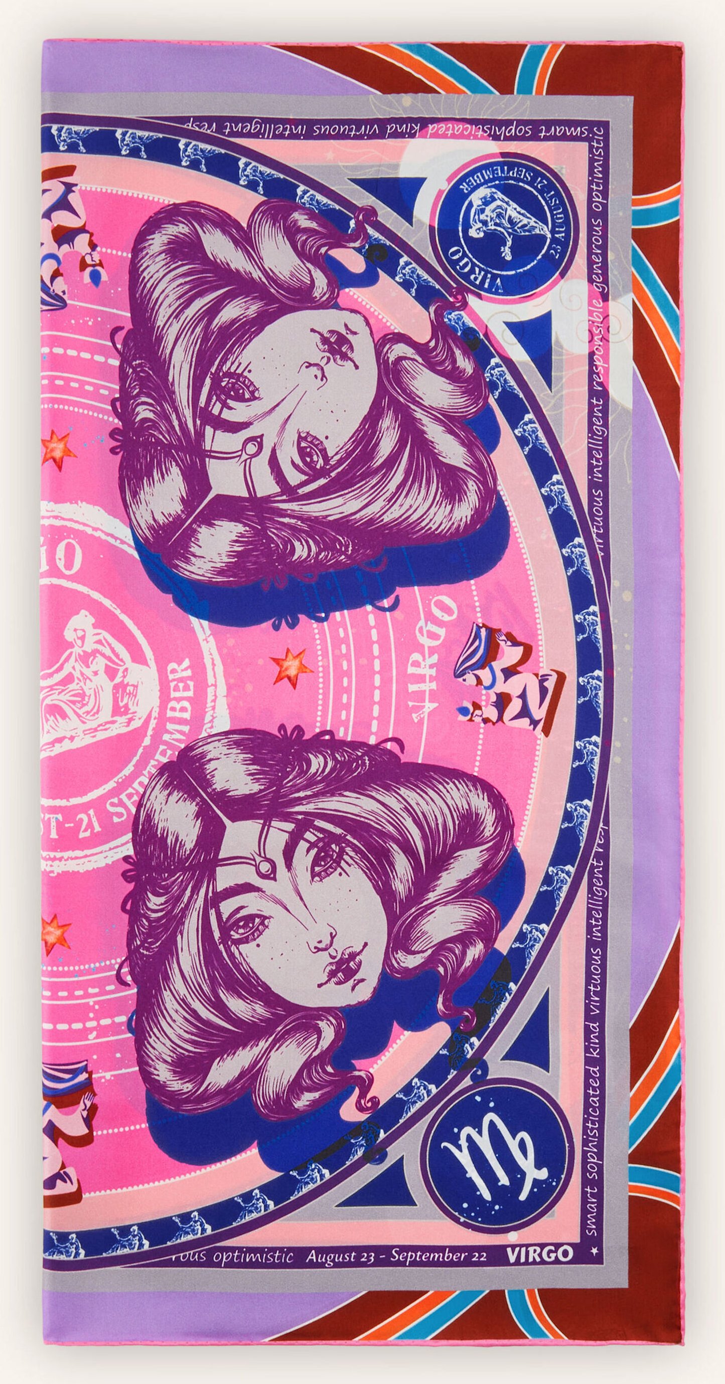 Codello Tuch Sternzeichen Jungfrau pink