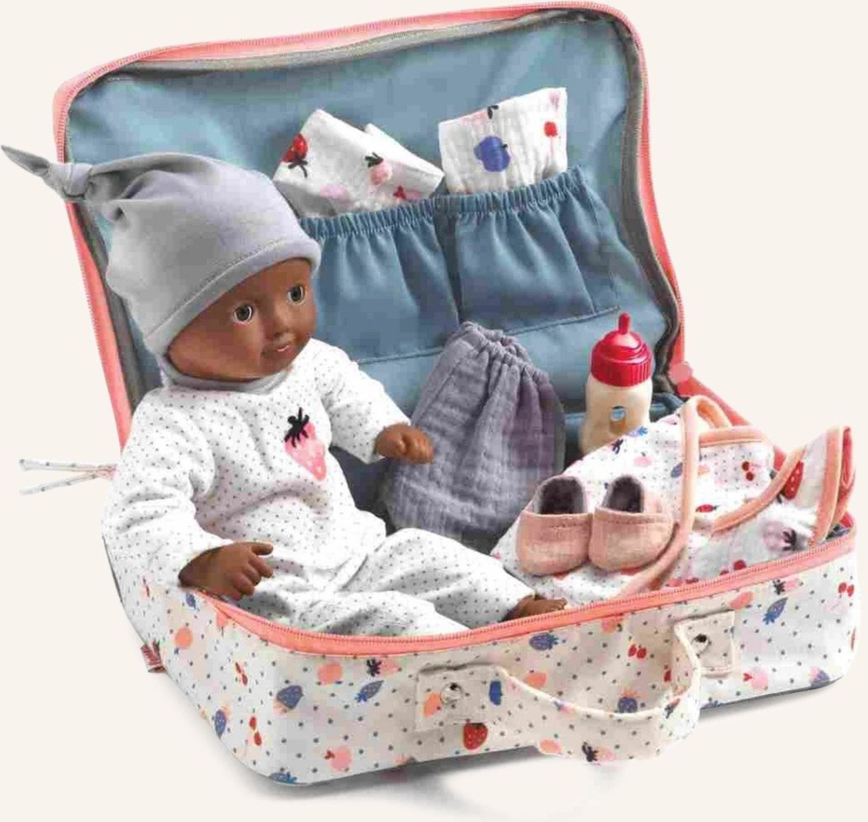 Djeco Puppe Pomea Im Koffer braun