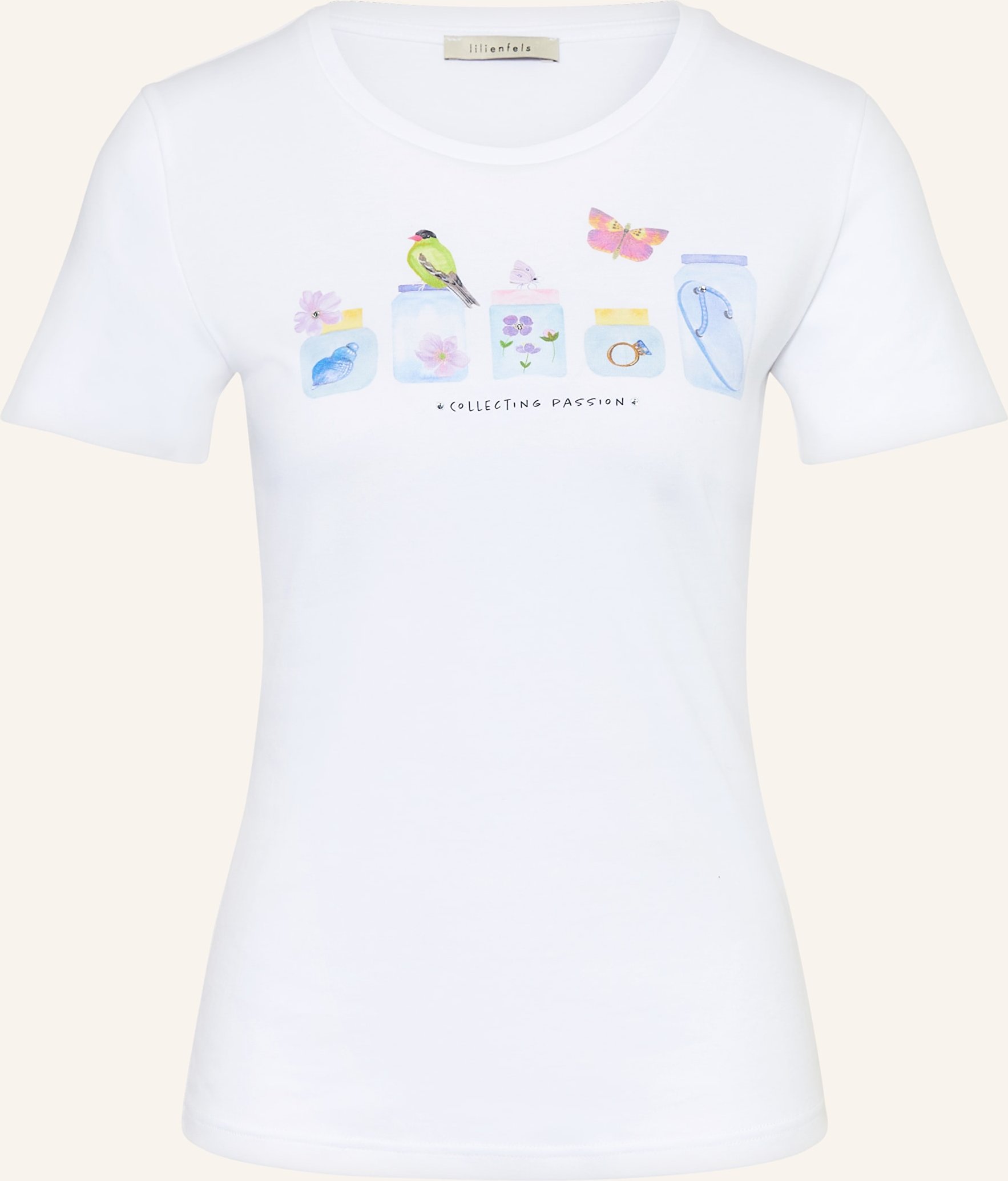 Lilienfels T-Shirt Mit Schmucksteinen weiss