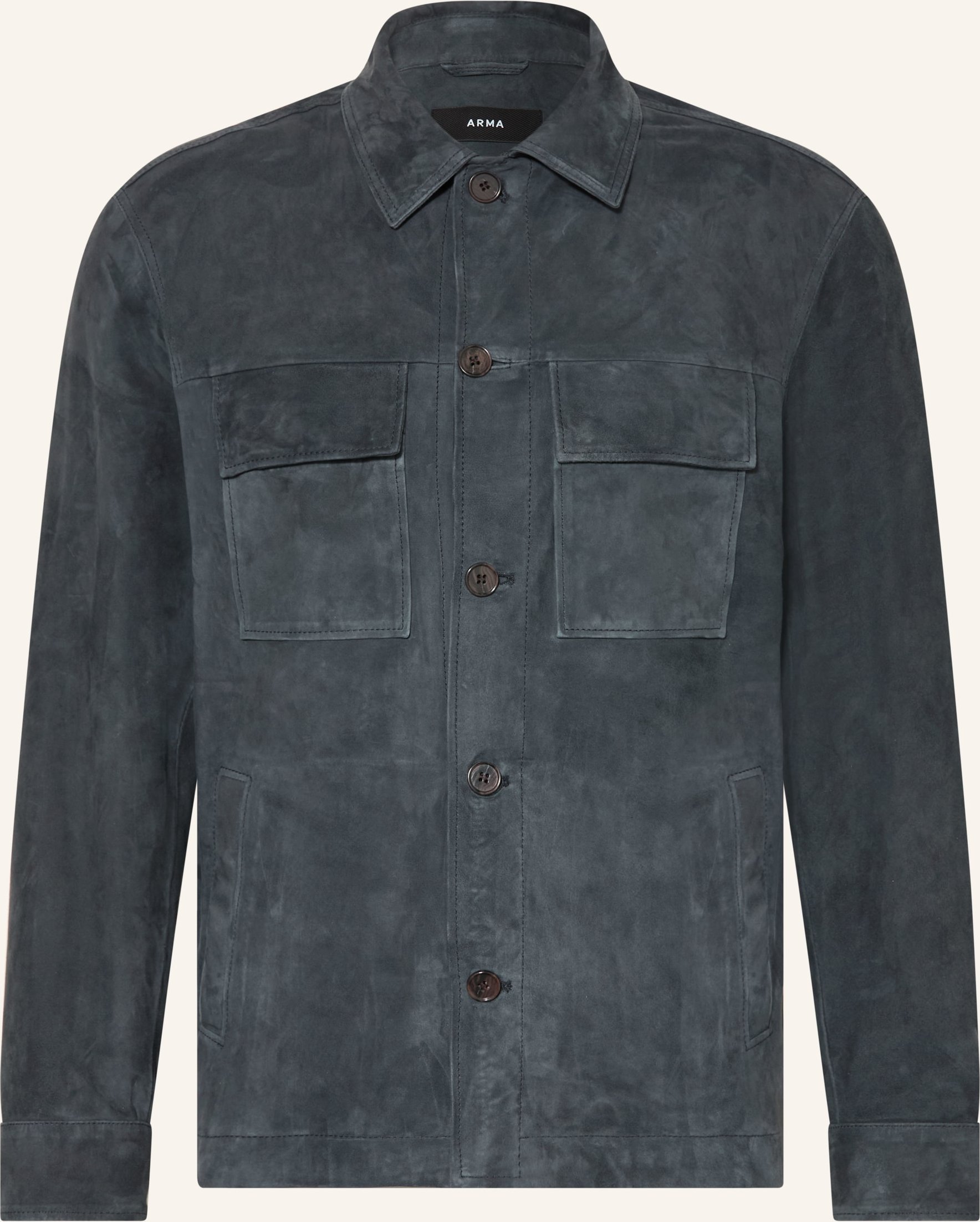 Arma Leder-Overjacket Mex blau