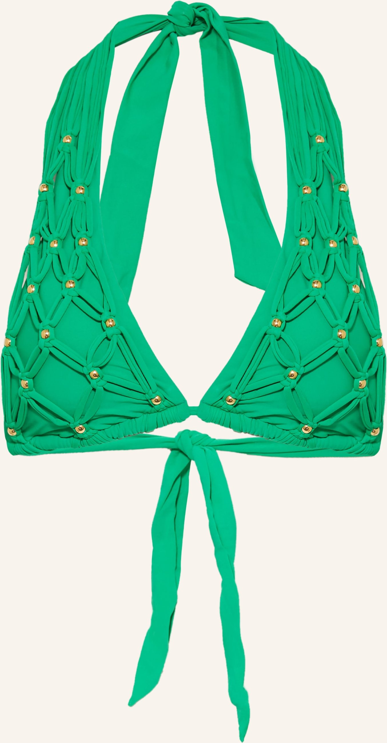 Thumbnail - Pq Neckholder-Bikini-Top Seaweed Mit Schmuckperlen gruen