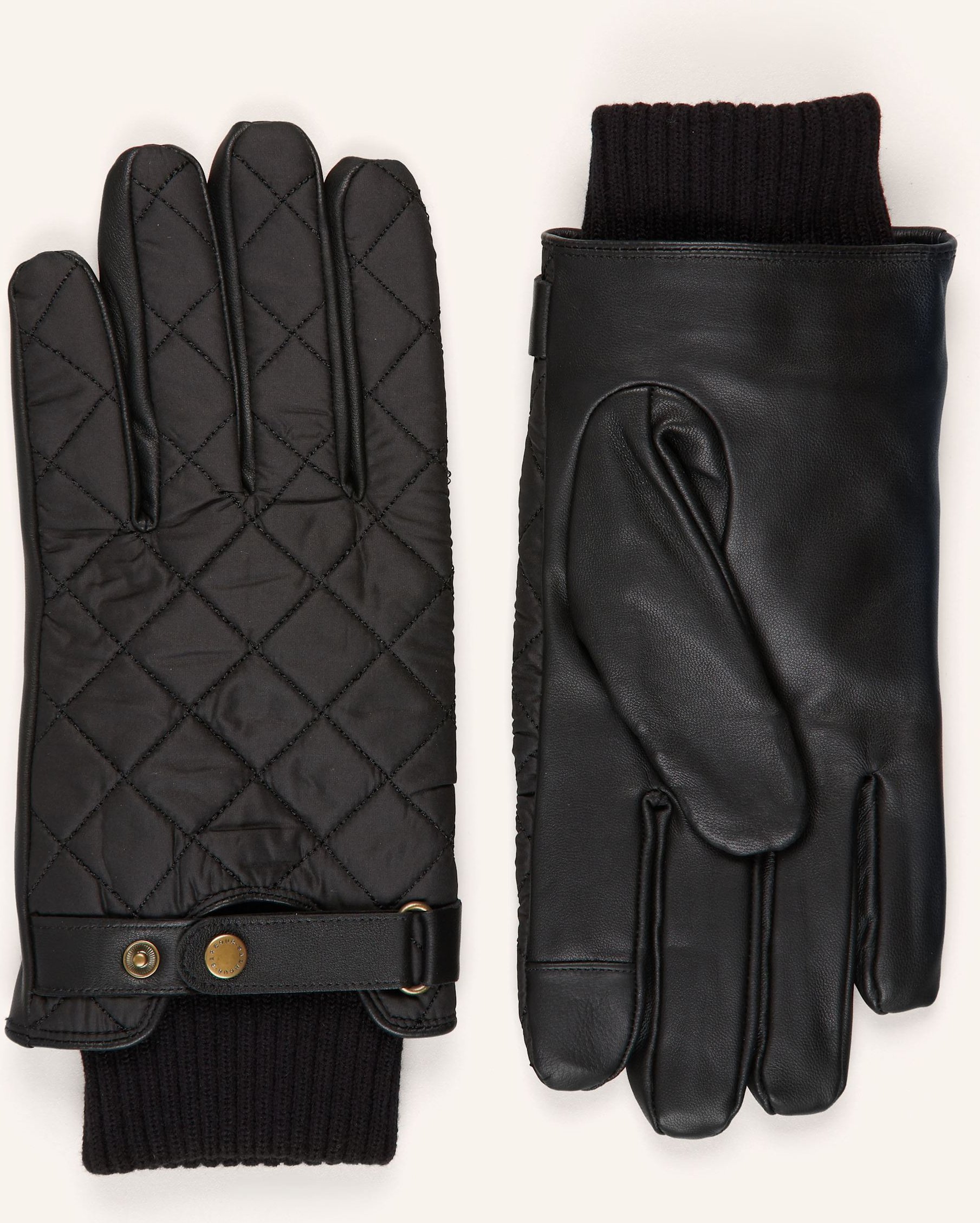 Barbour Lederhandschuhe Singsby schwarz