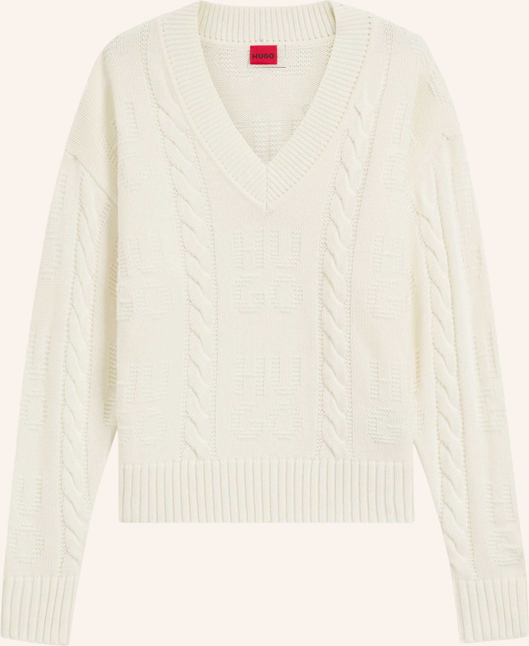 Hugo Pullover Sypres Oversize Fit beige