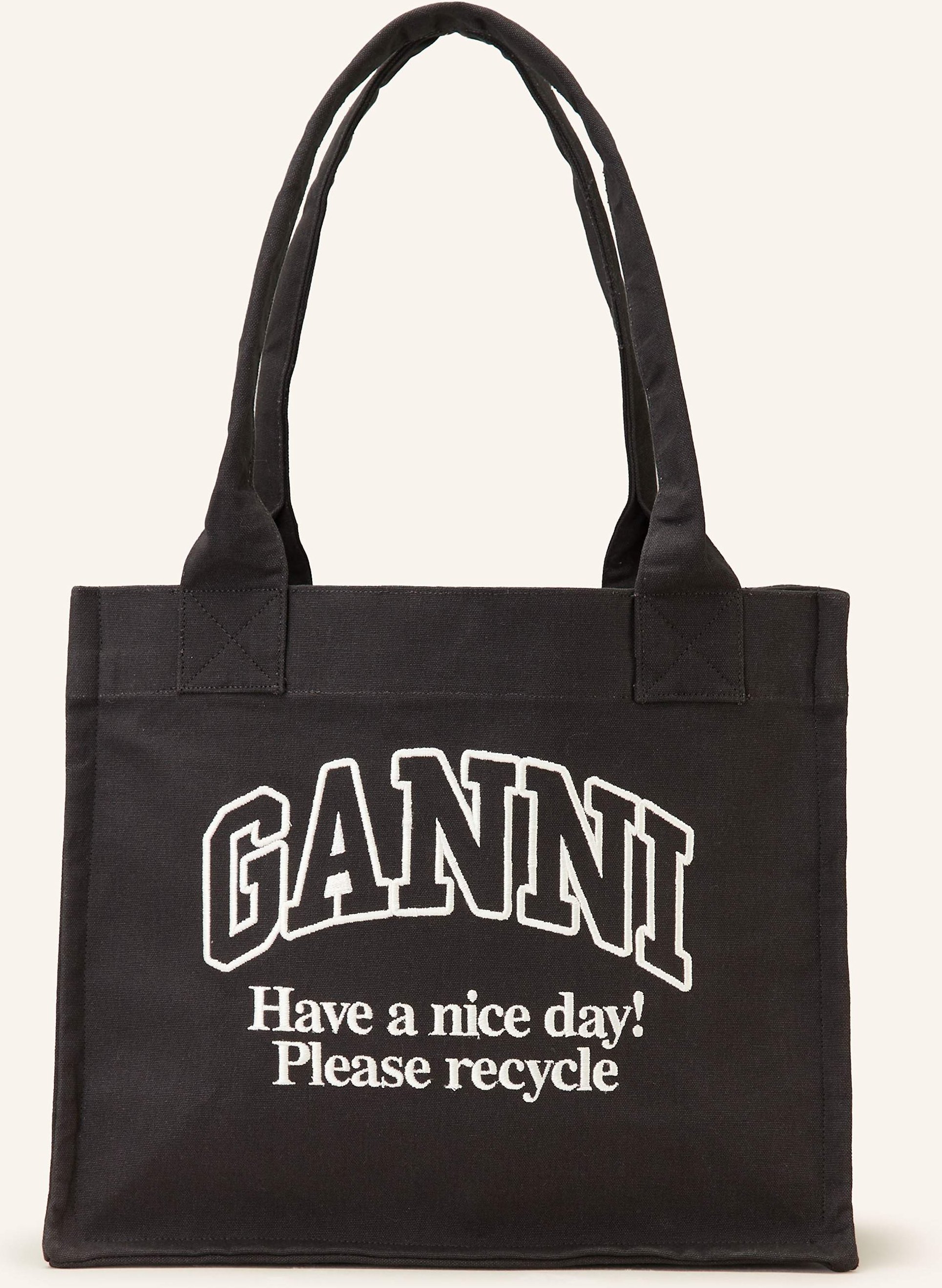 Ganni Shopper schwarz