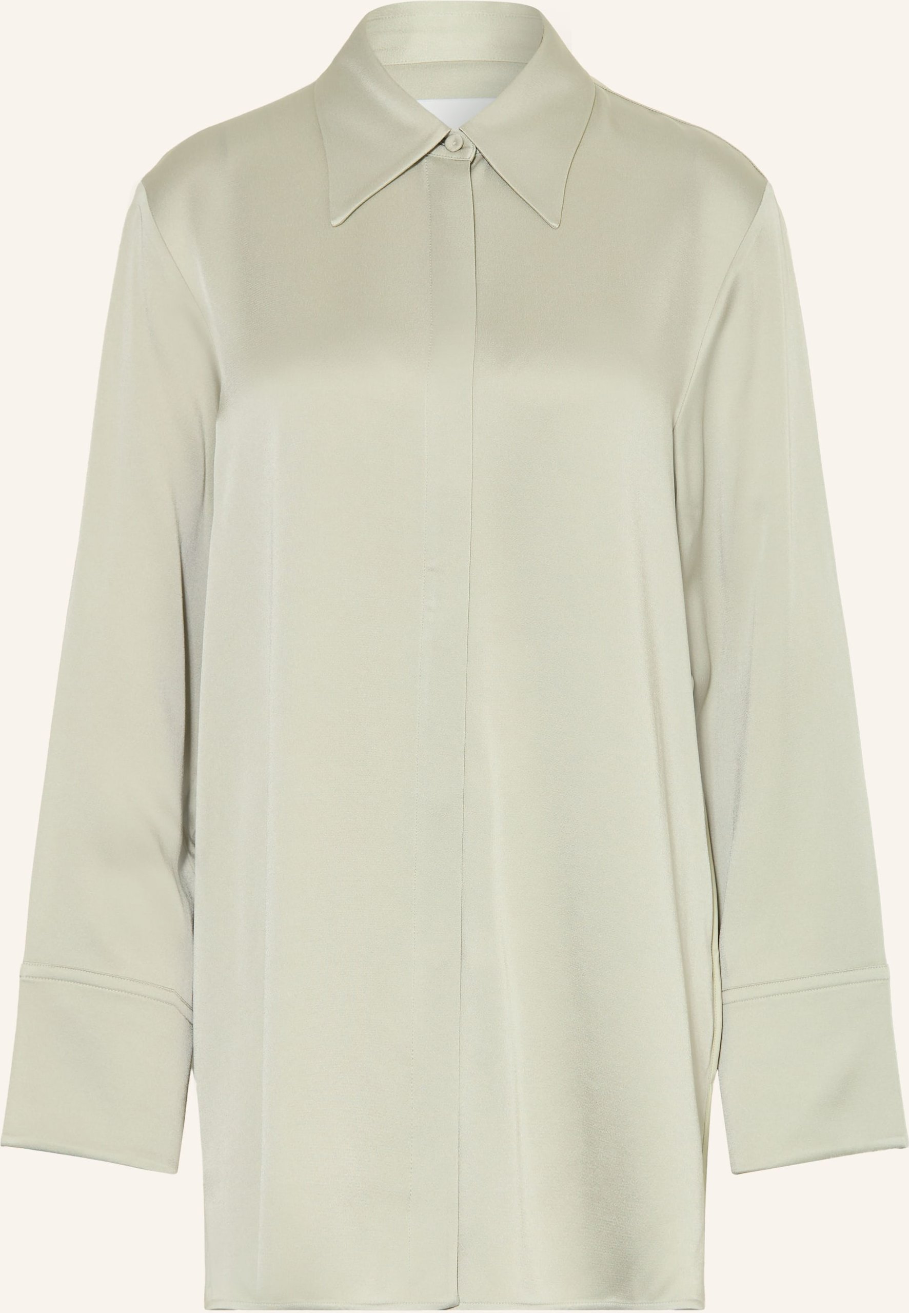 Jil Sander Hemdbluse Aus Satin gruen