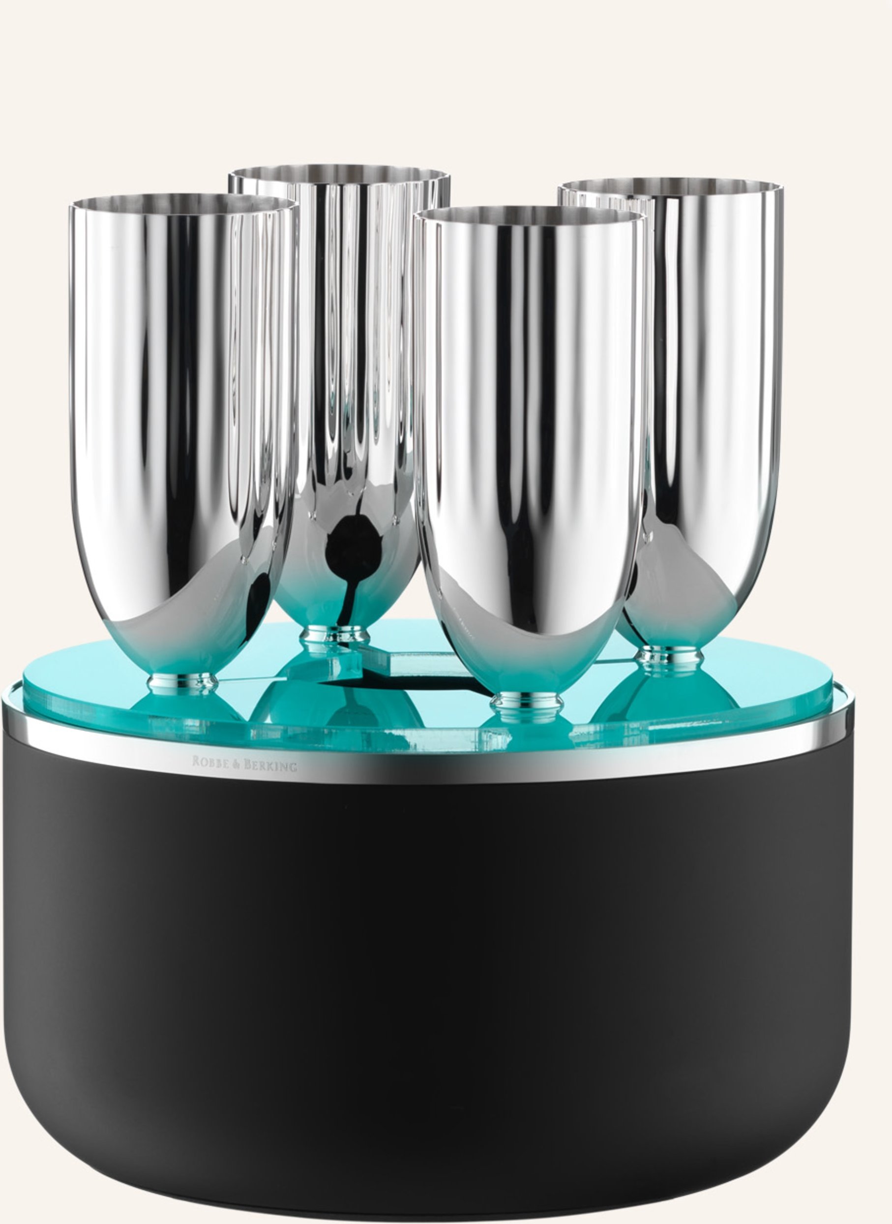 Robbe & Berking Champagner Box Belvedere (90g Versilbert) silber