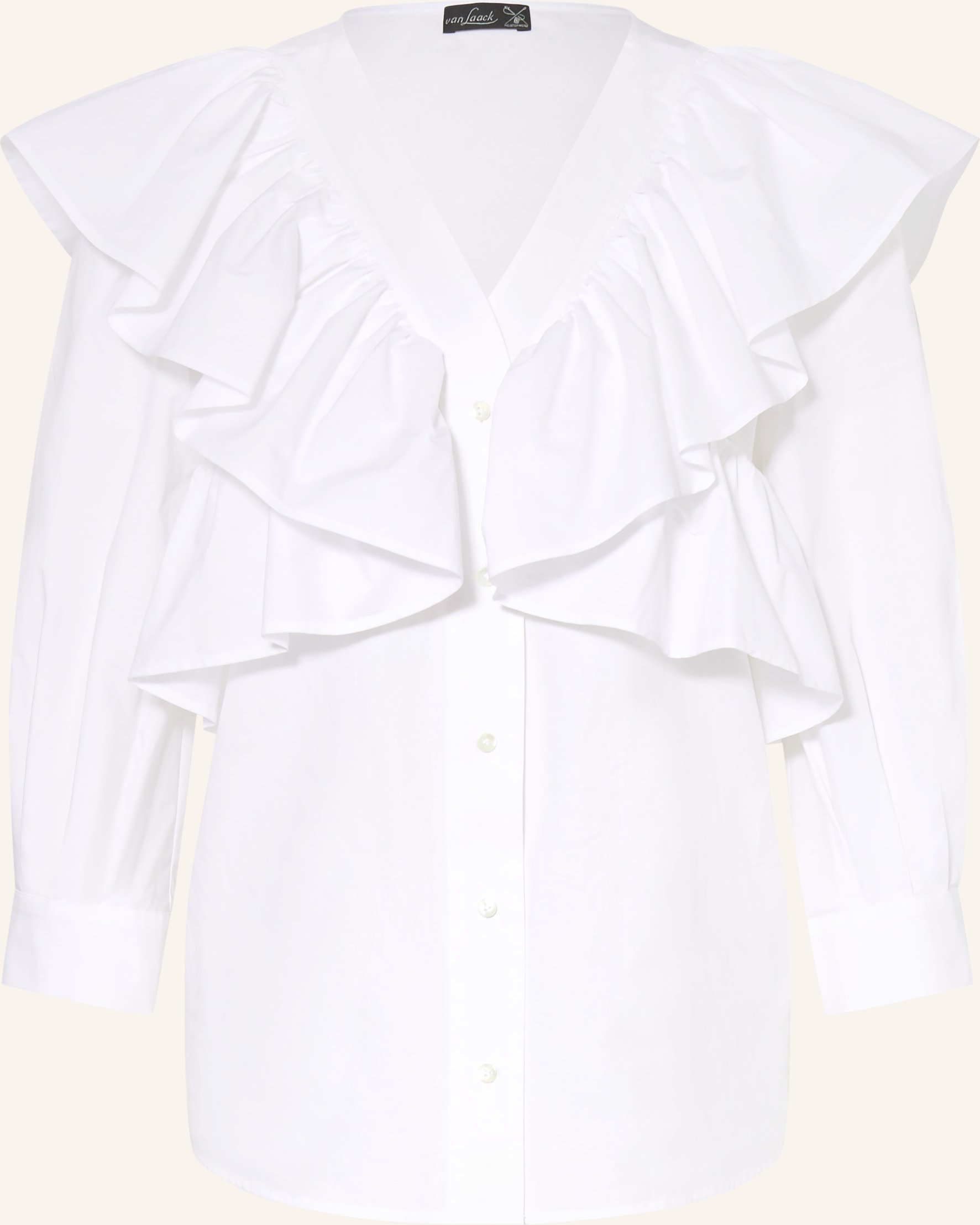 Van Laack Bluse Vl-Annesa-Xx Mit Rüschen weiss
