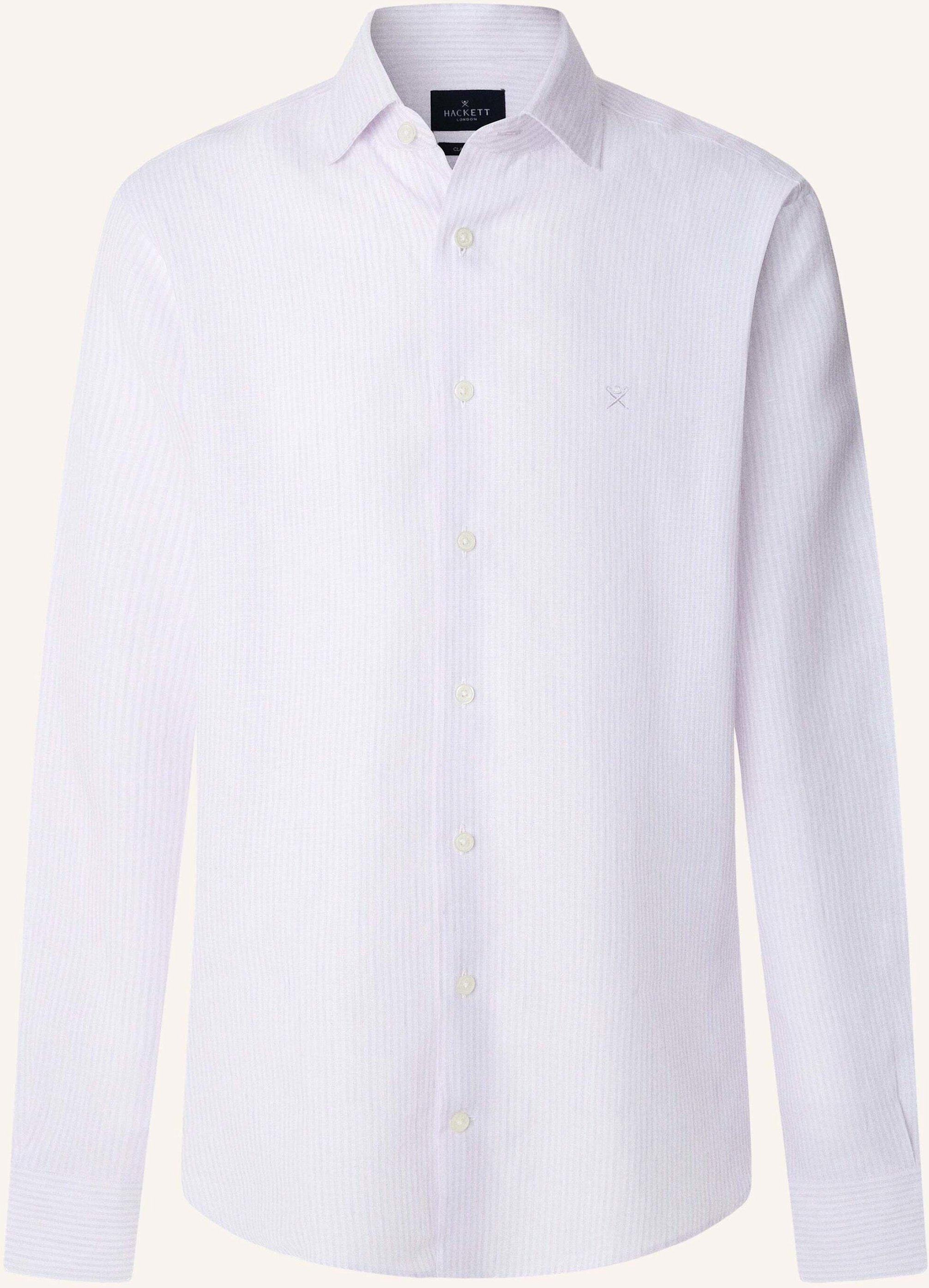 Thumbnail - Hackett London Freizeithemd Linen Stripe lila