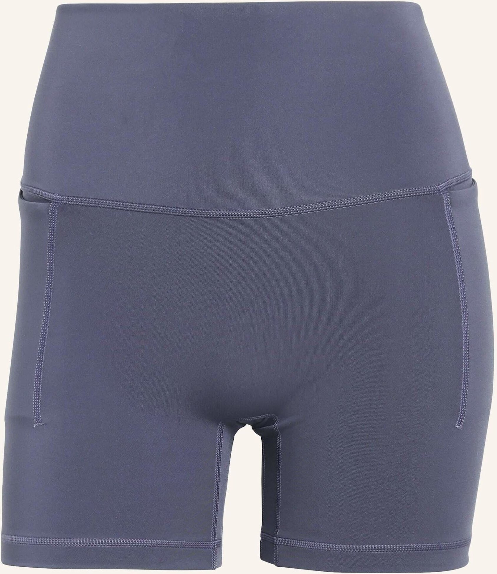 Adidas 3-Streifen Studio All Me Booty Short Leggings grau