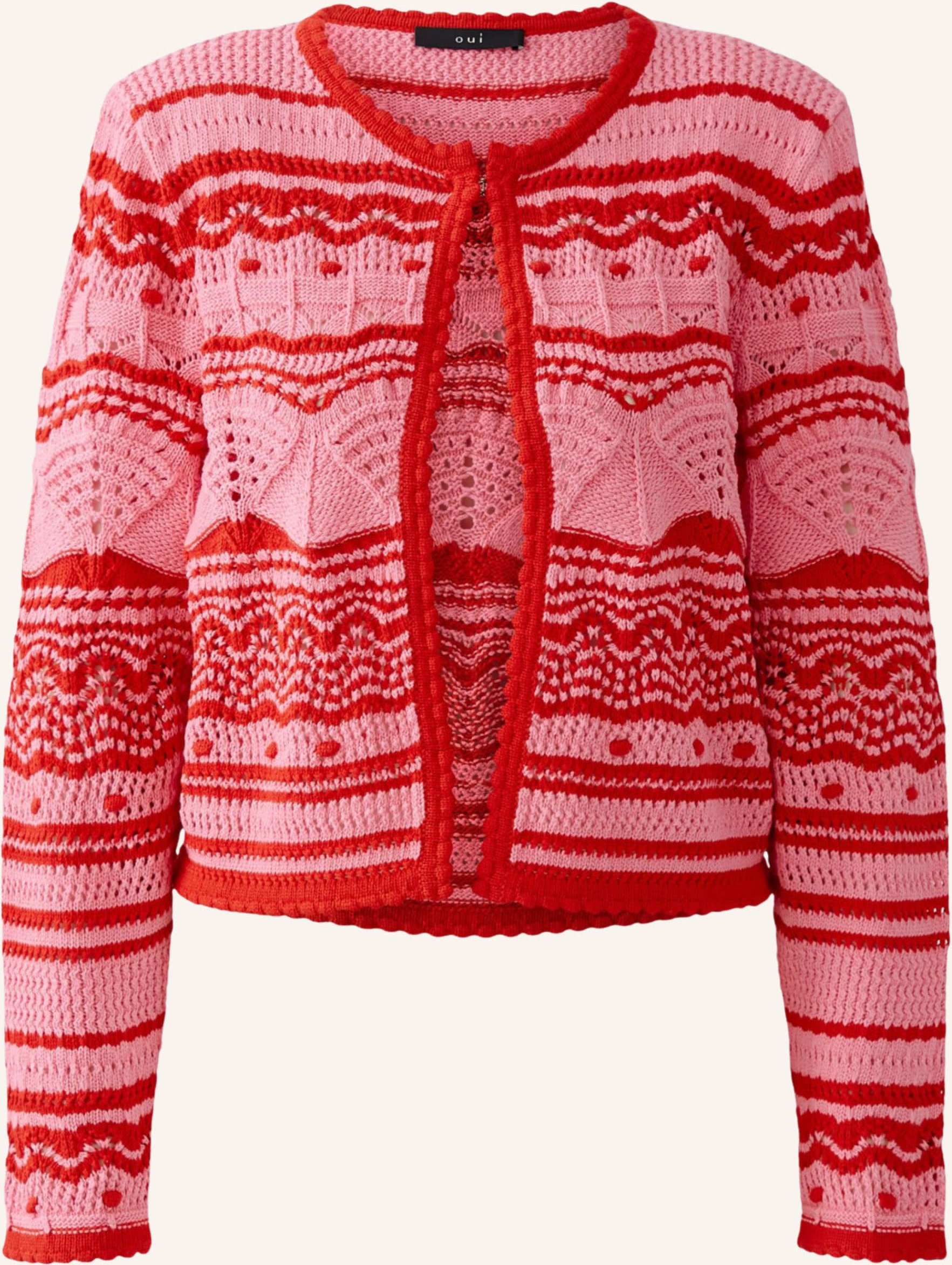 Oui Strickjacke pink
