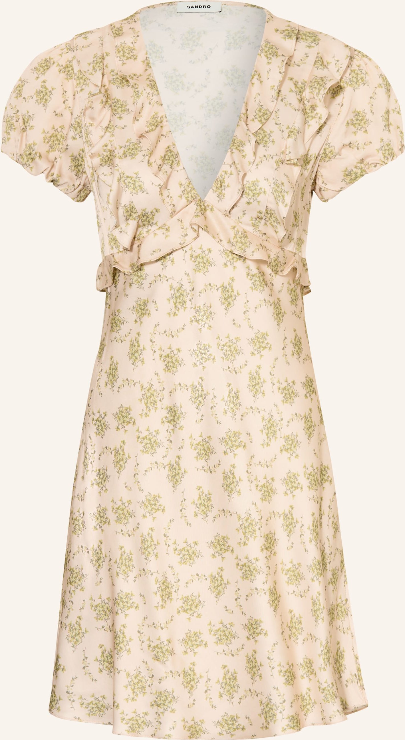 Sandro Kleid Mit Volants rosa