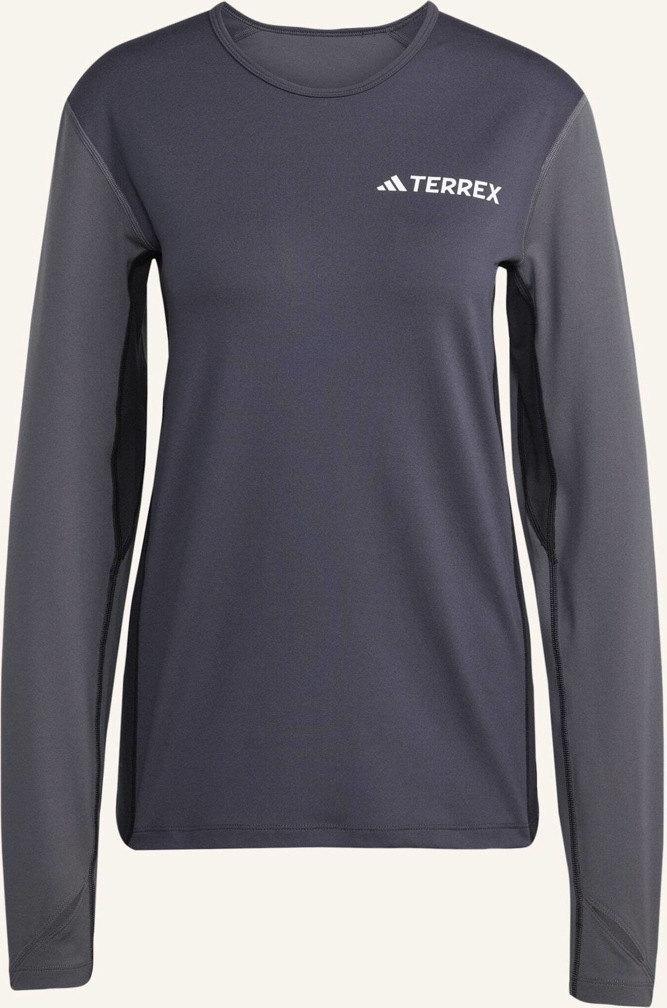 Thumbnail - Adidas Terrex Multi Synthetic Langärmelige Baselayer grau