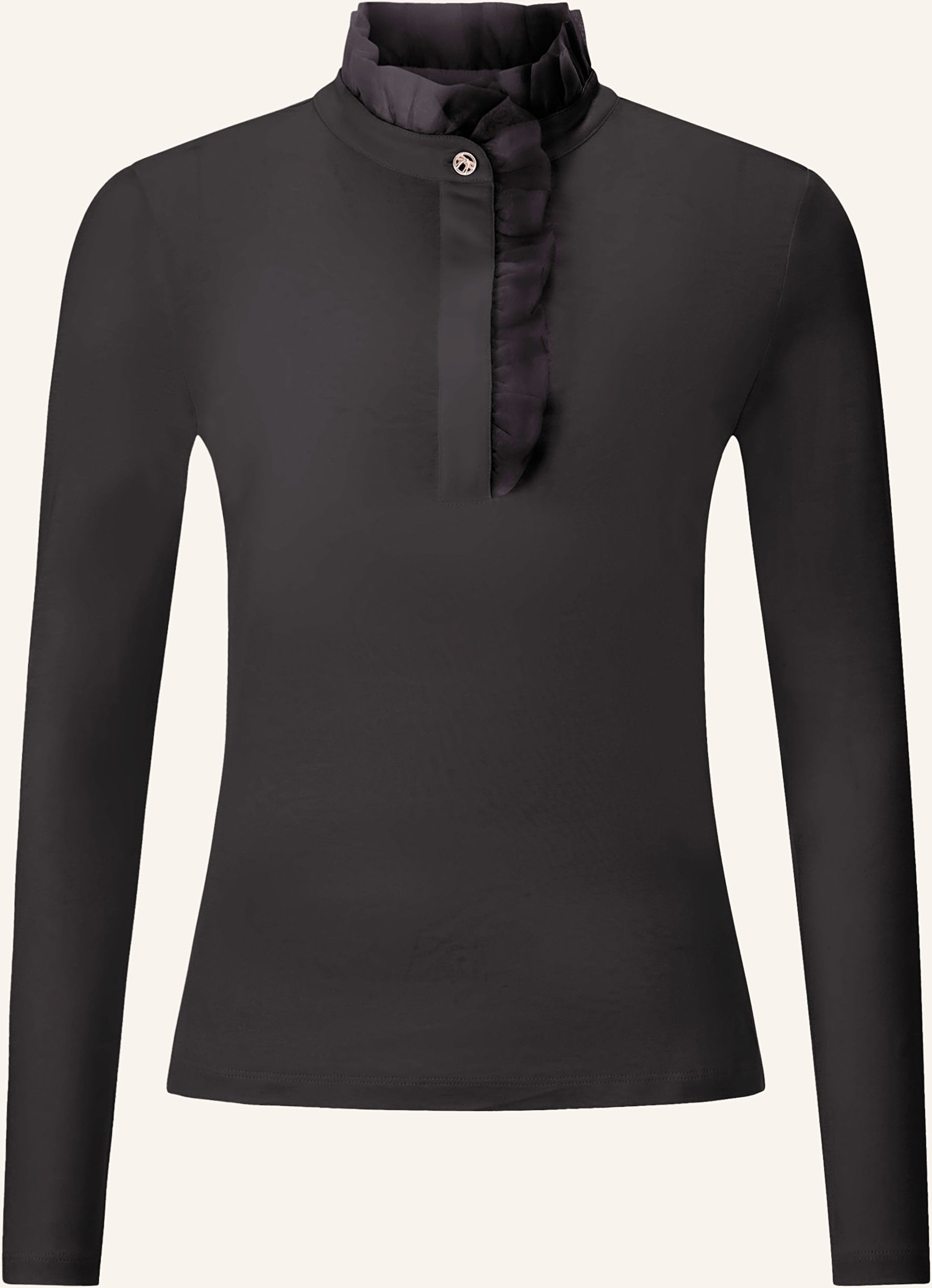 Rich & Royal Longsleeve Mit Rüschen schwarz