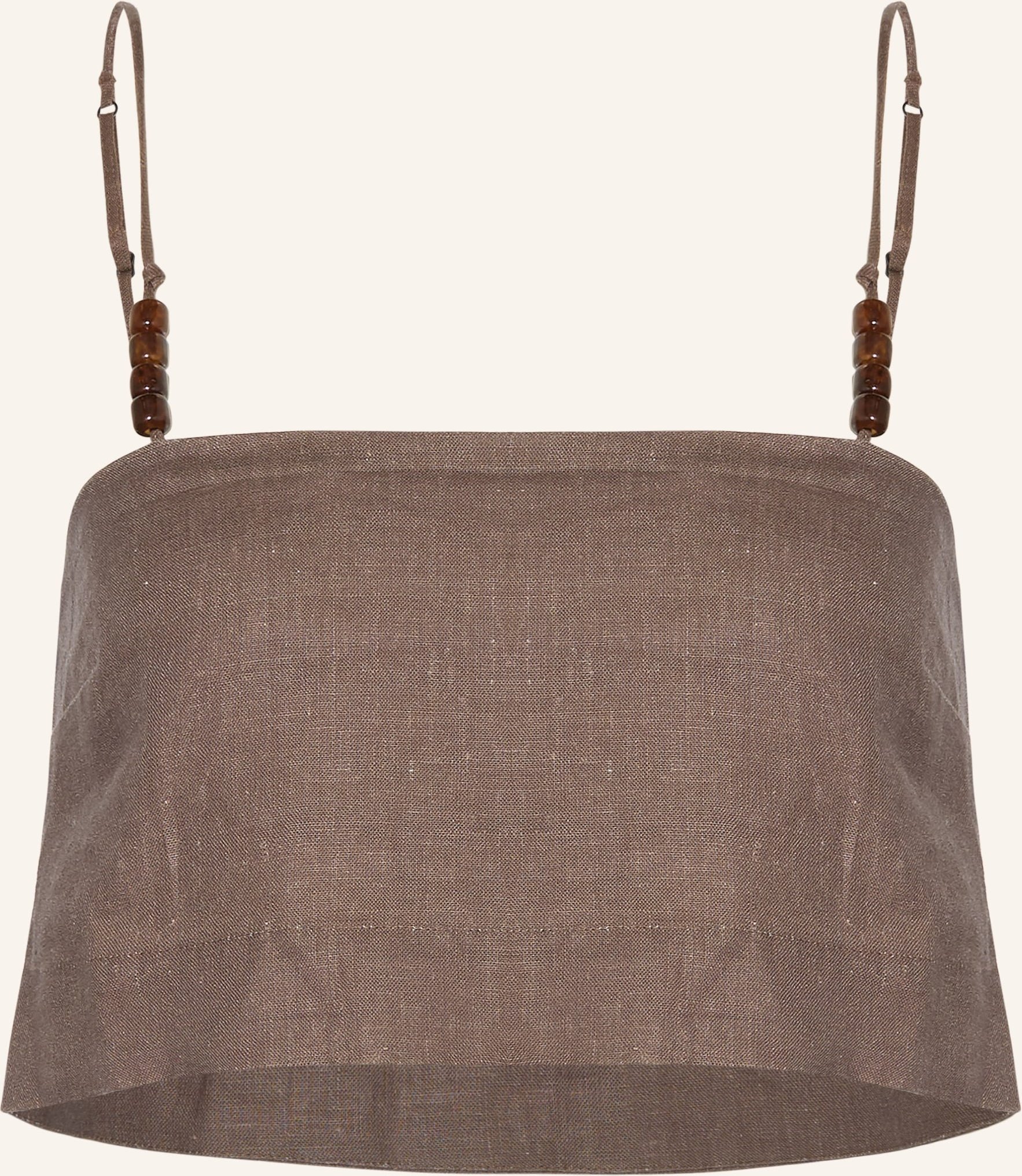 Faithfull The Brand Cropped-Top Chianti Aus Leinen braun