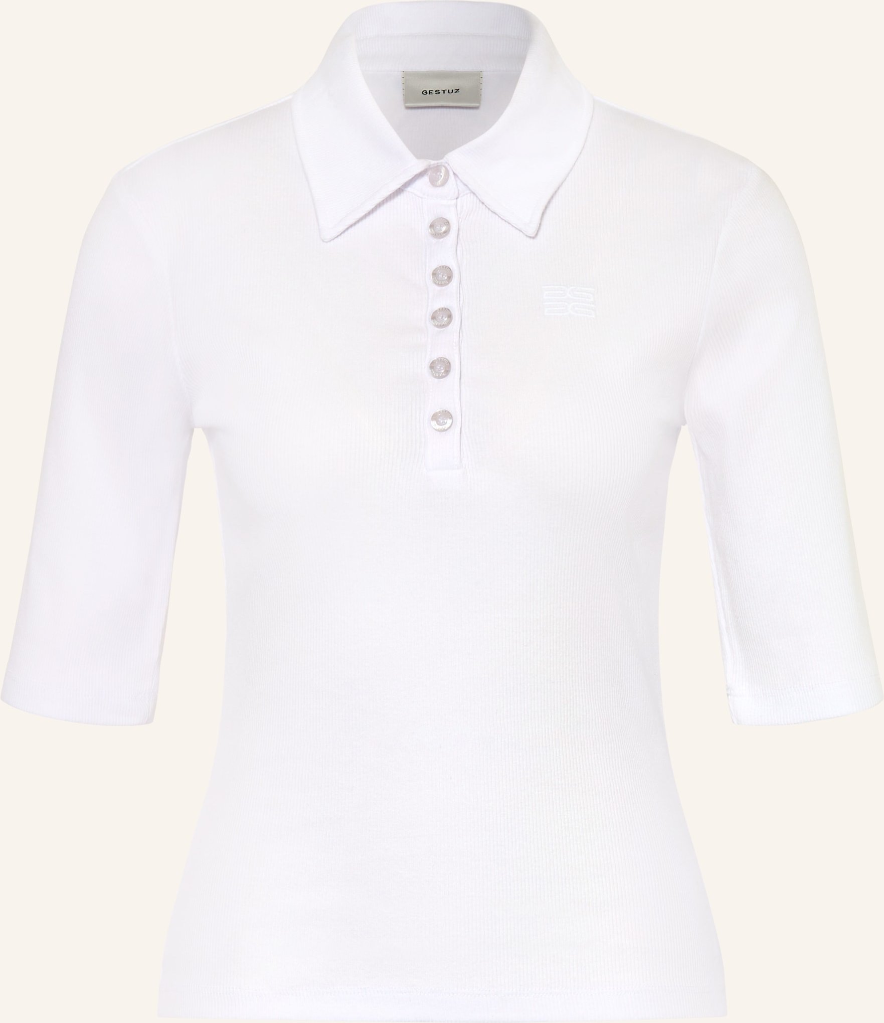 Gestuz Jersey-Poloshirt Gzdrew weiss