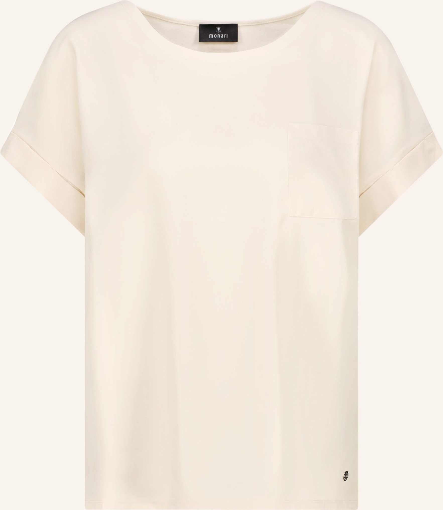 Monari Blusenshirt Im Materialmix weiss