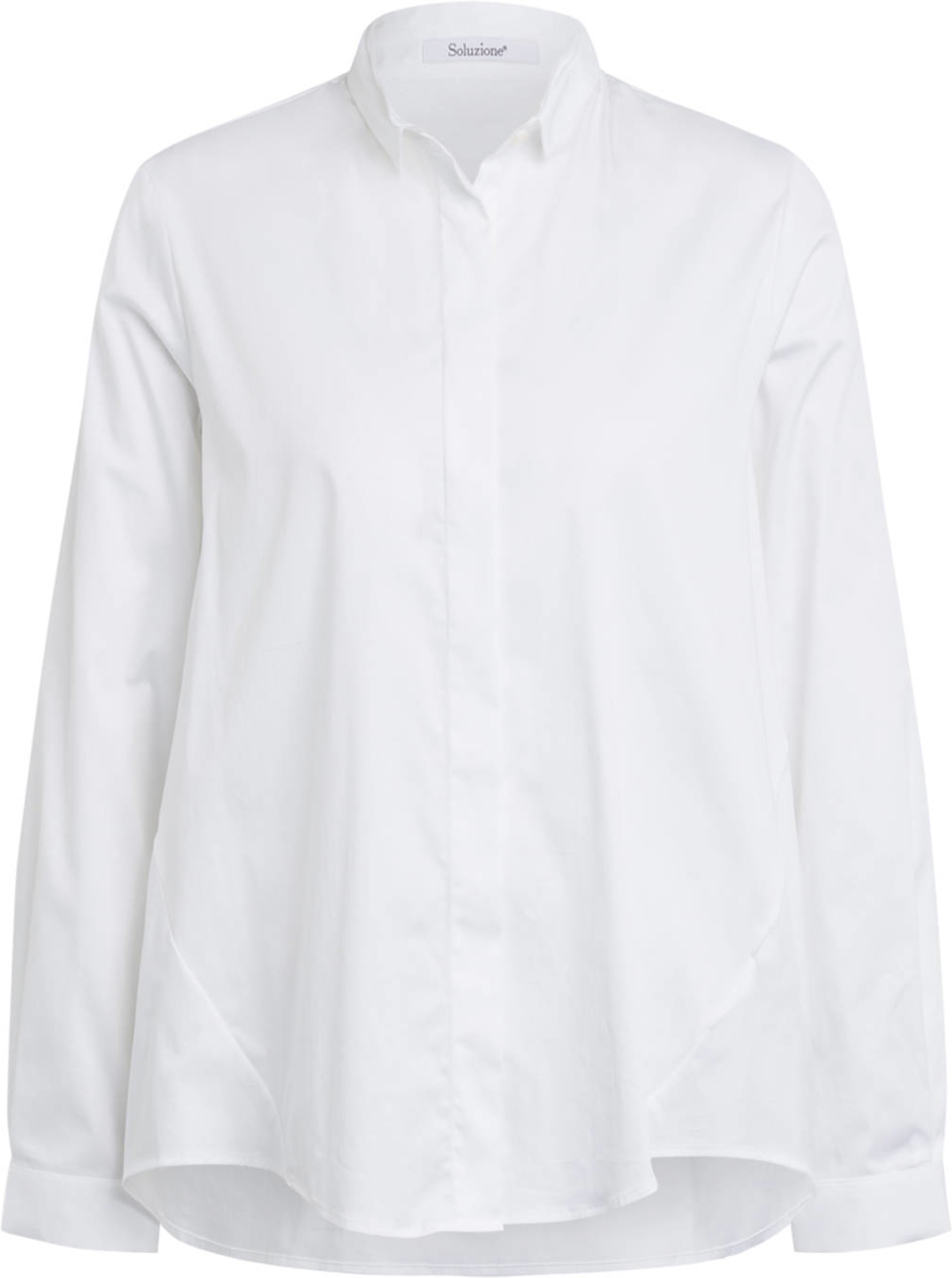 Soluzione Oversized-Hemdbluse weiss