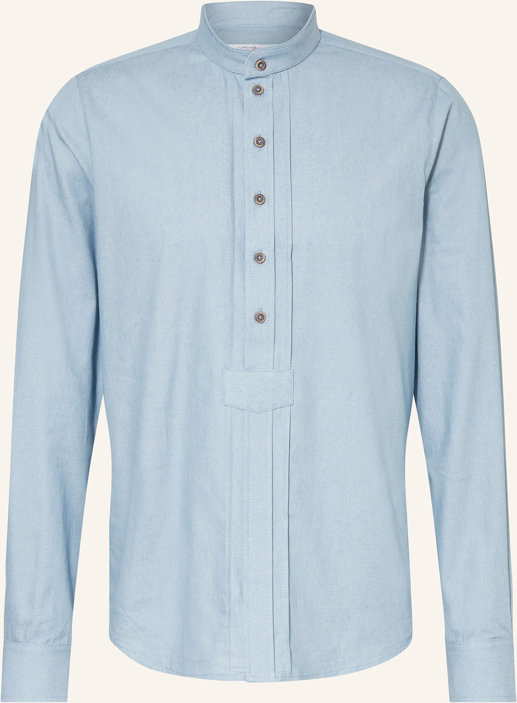 Grasegger Trachtenhemd Kopeke Extra Slim Fit Mit Stehkragen blau