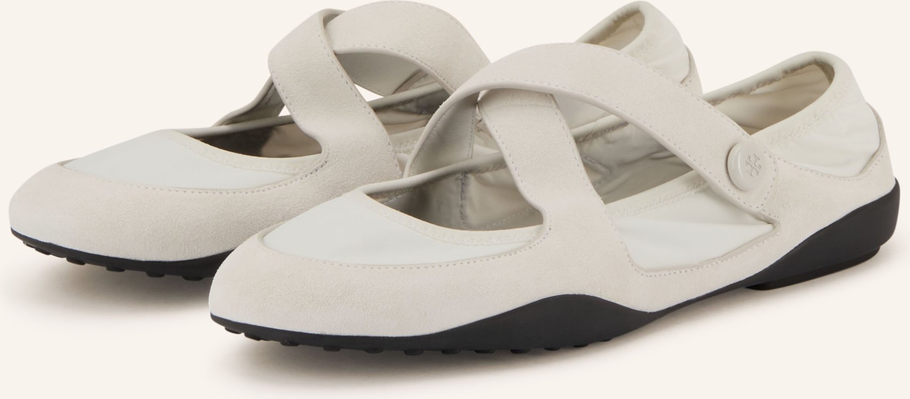 Tory Burch Mary-Jane-Ballerinas Romy weiss