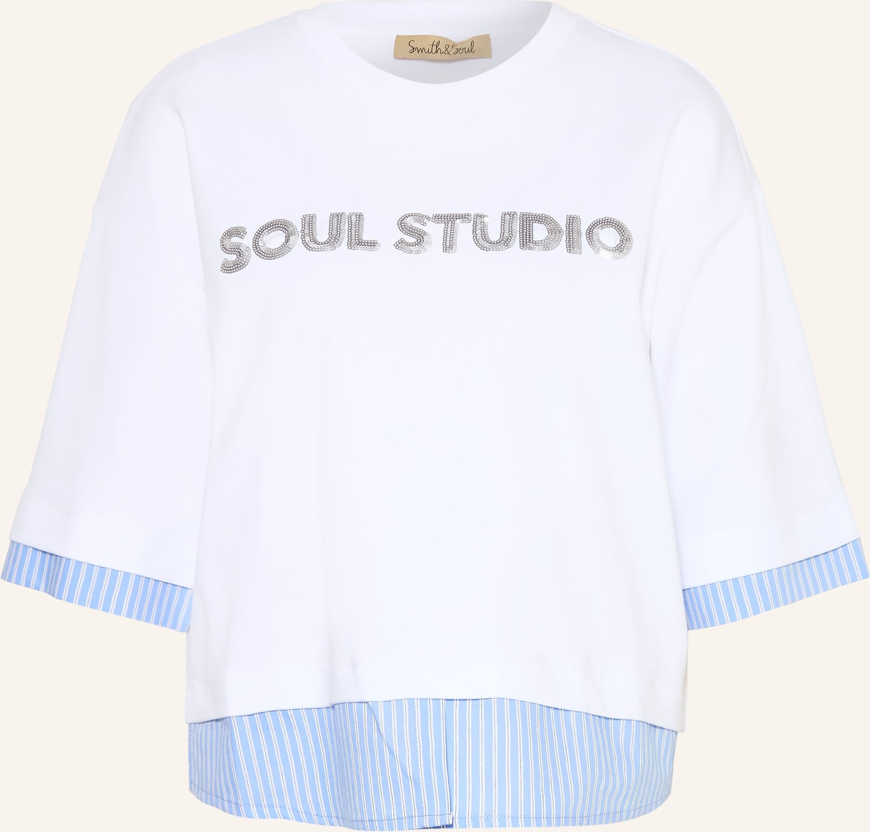 Smith & Soul T-Shirt Mit Pailletten weiss