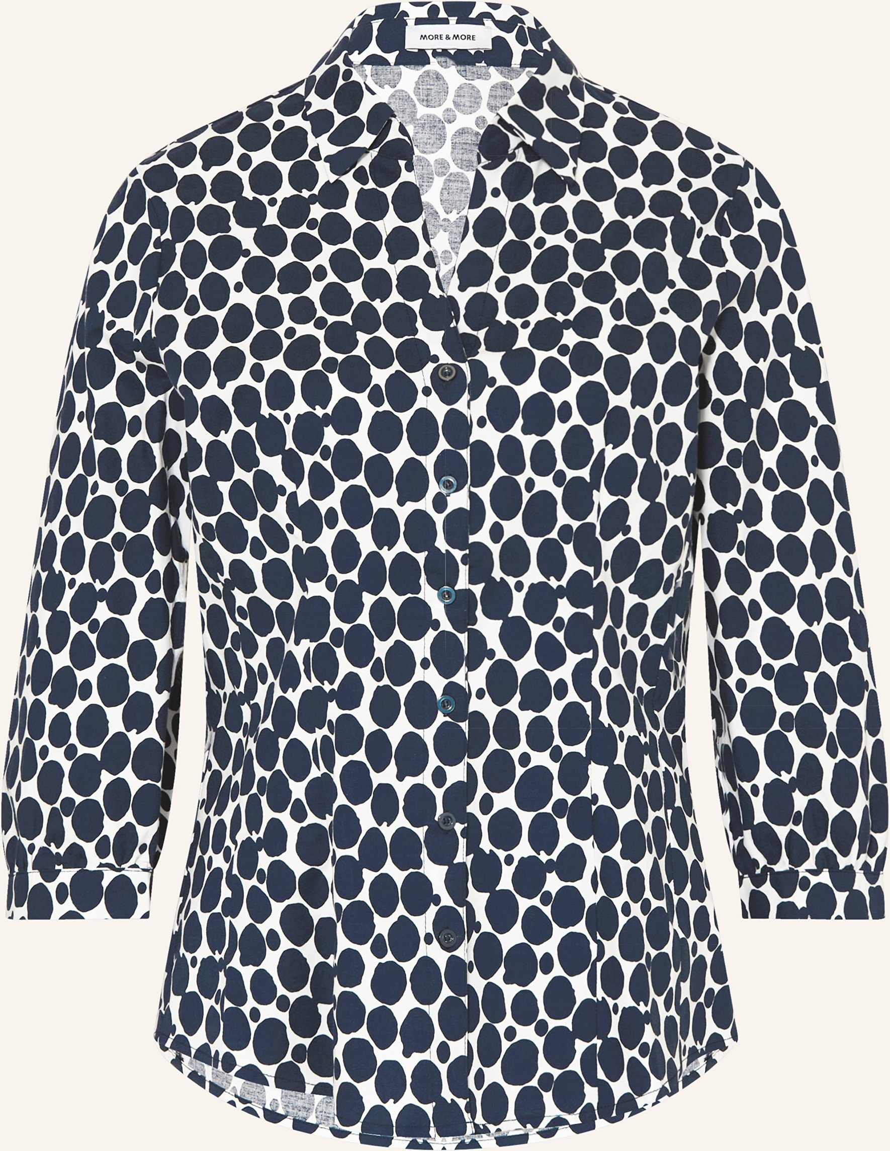 More & More Bluse Mit 3/4-Arm blau