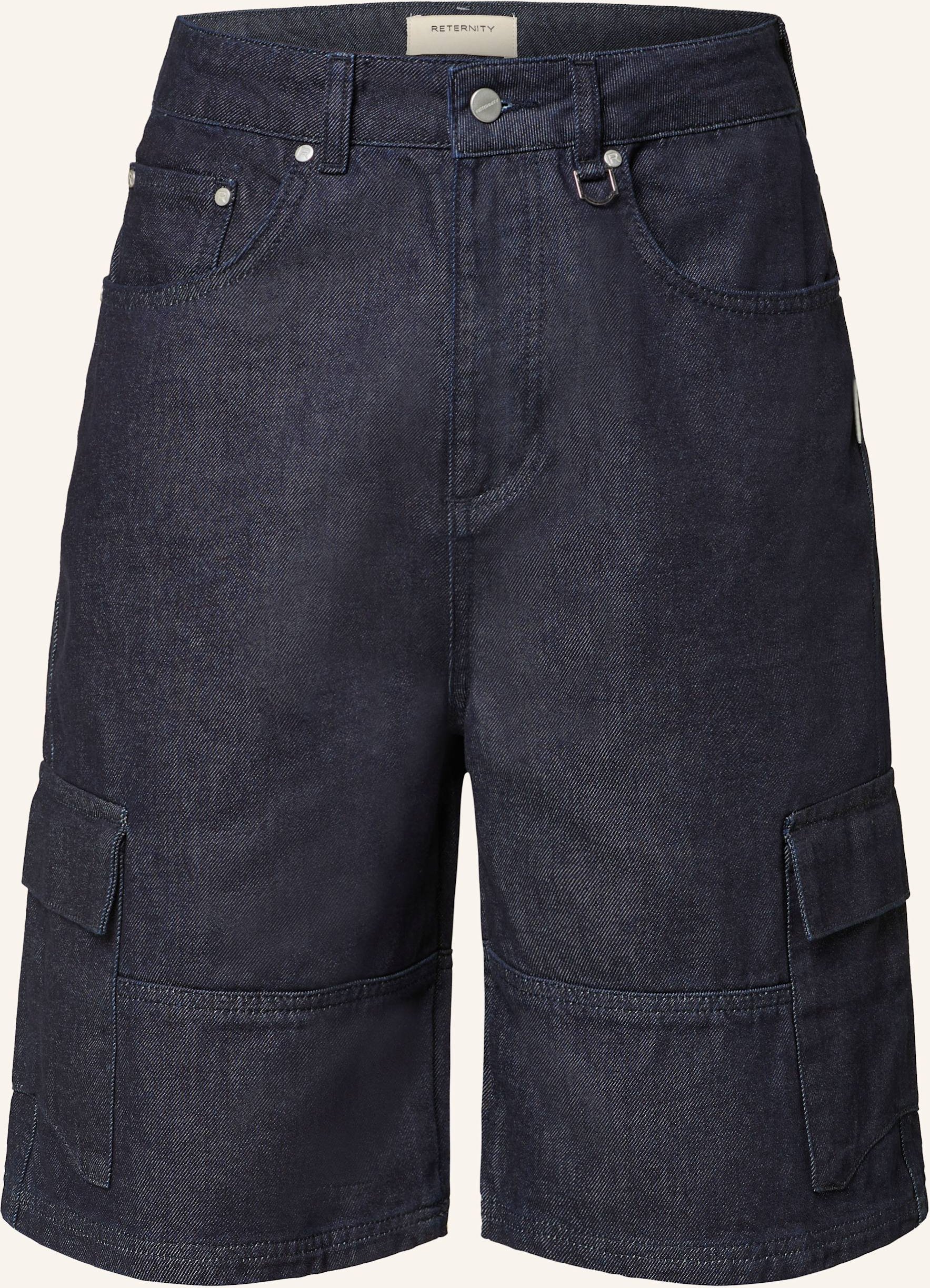 Reternity Cargo-Jeansshorts Conception schwarz