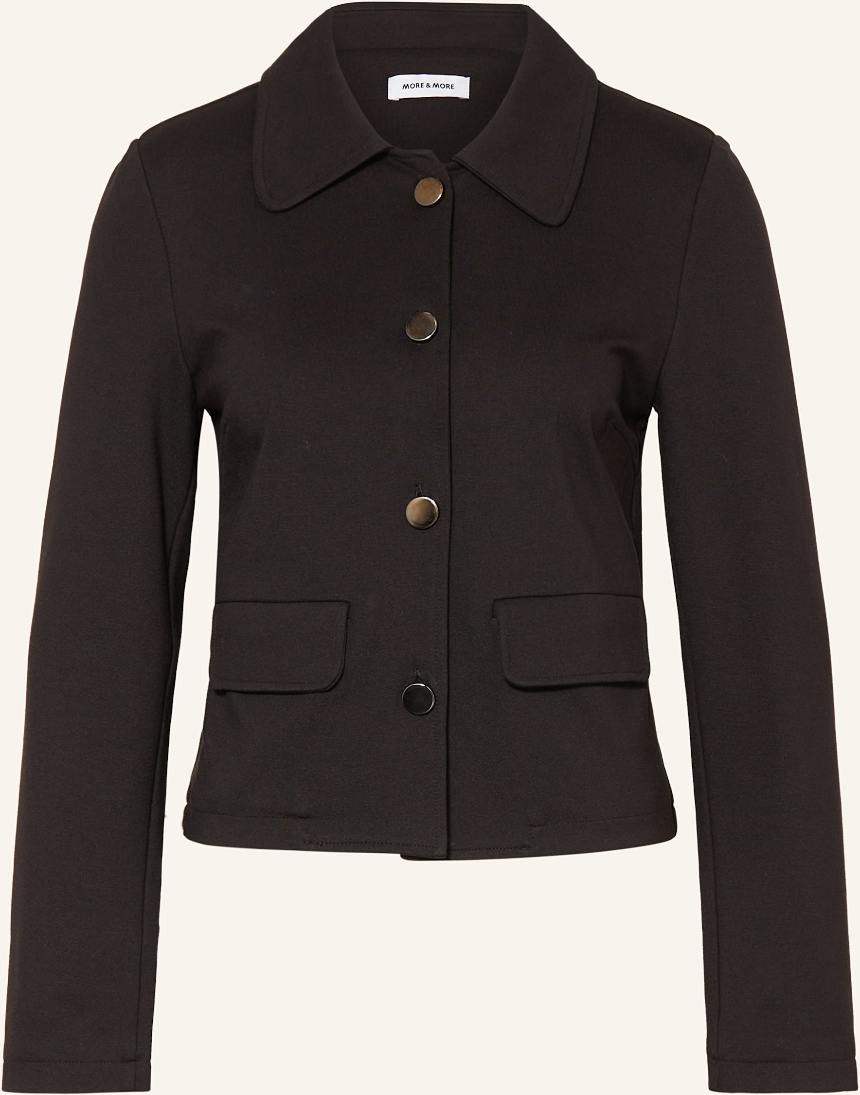 More & More Kastenjacke Aus Jersey schwarz
