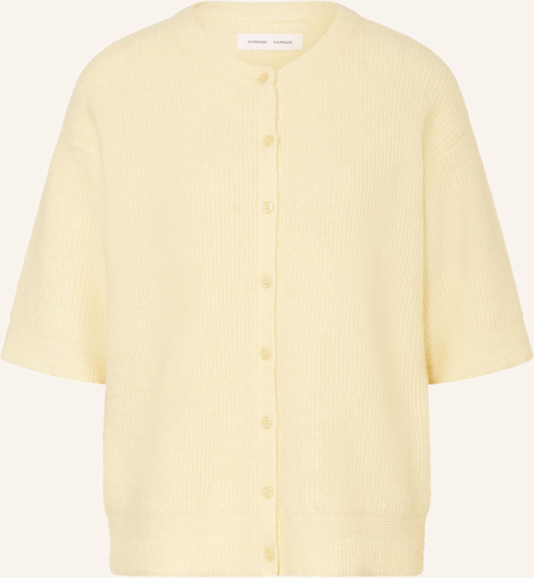 Samsøe Samsøe Strickjacke Saanoura Mit Alpaka gelb
