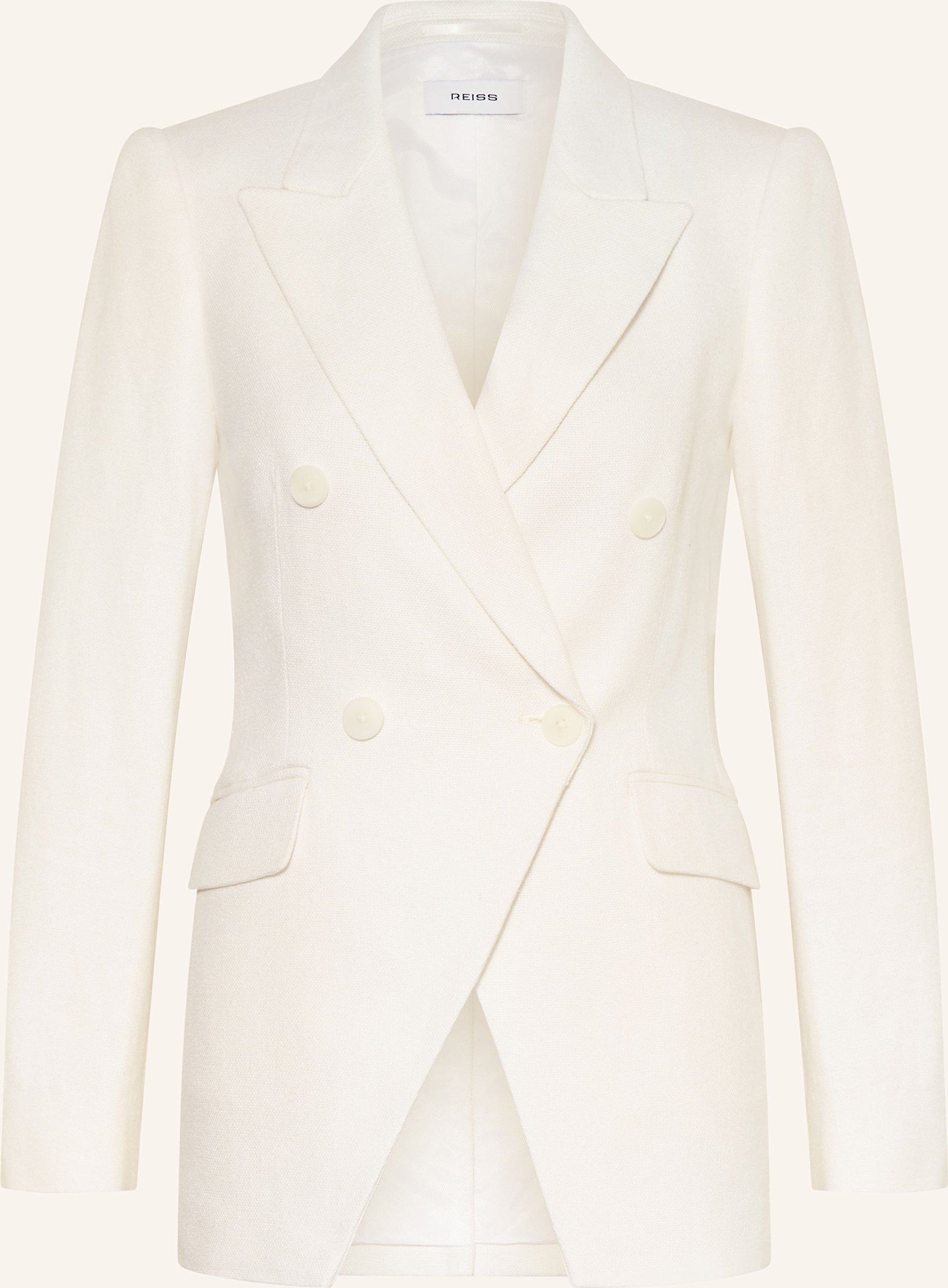 Thumbnail - Reiss Blazer Devon Mit Leinen weiss