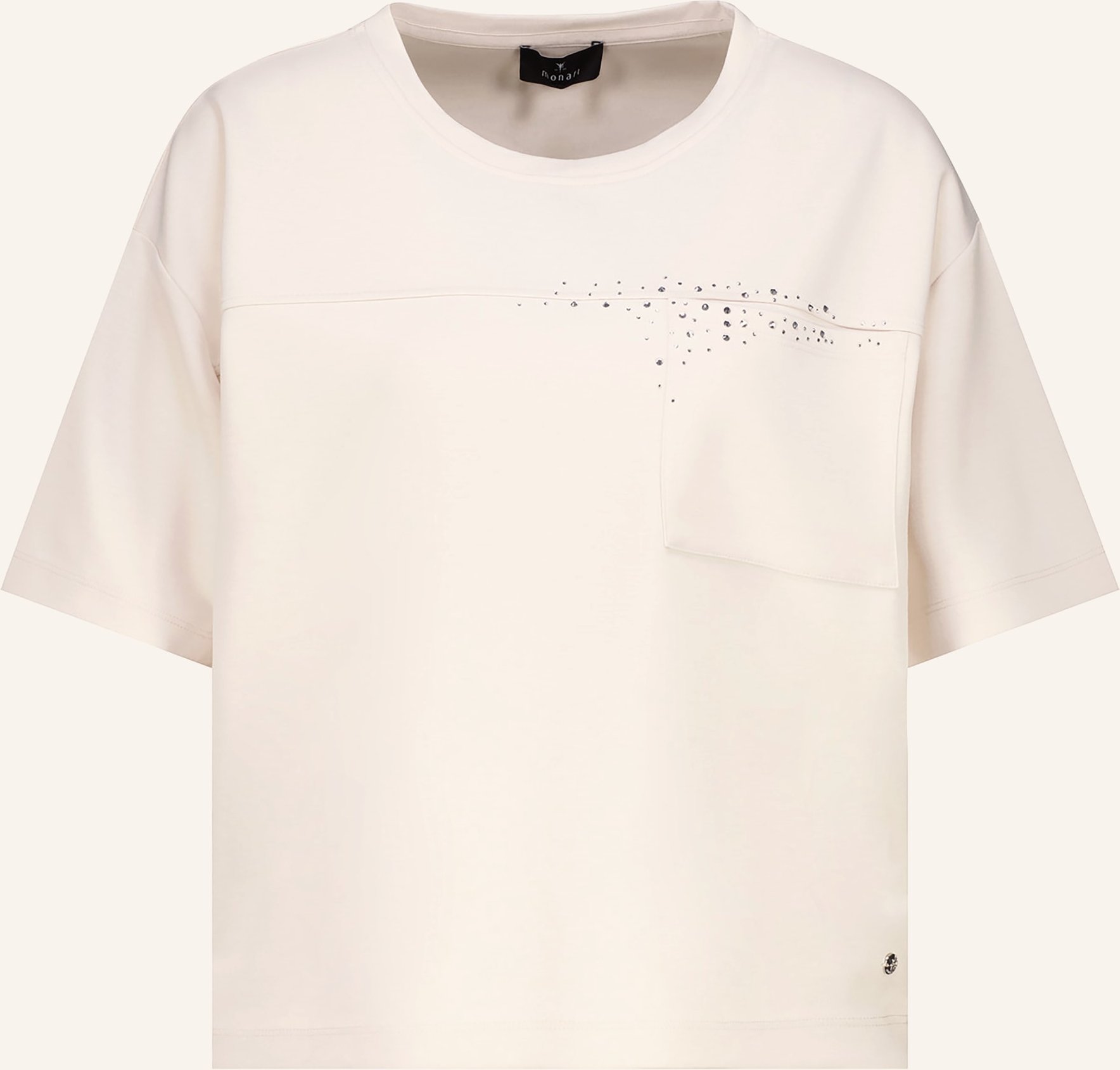 Thumbnail - Monari T-Shirt Mit Schmucksteinen beige