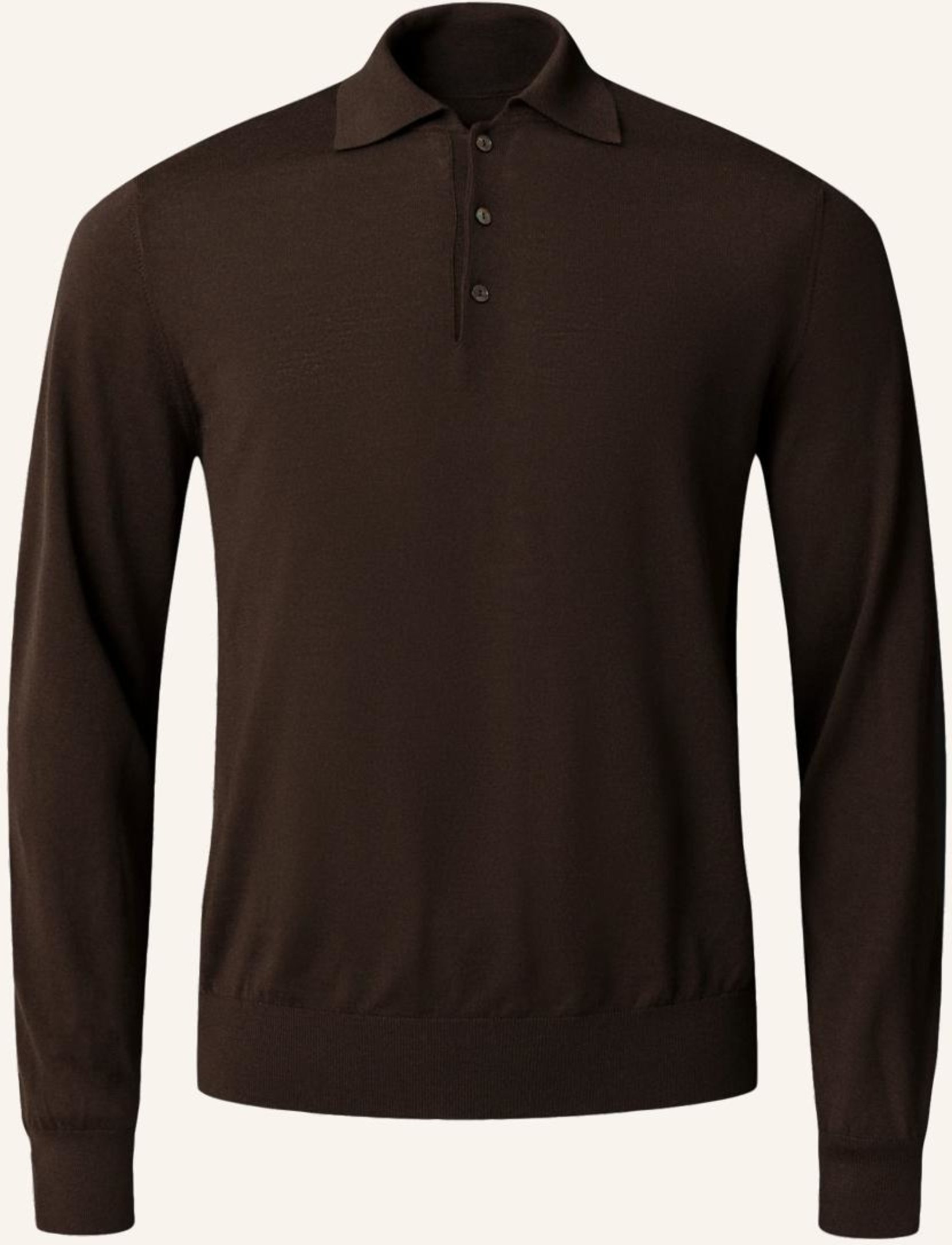 Thumbnail - Eton Feinstrick-Polohemd braun