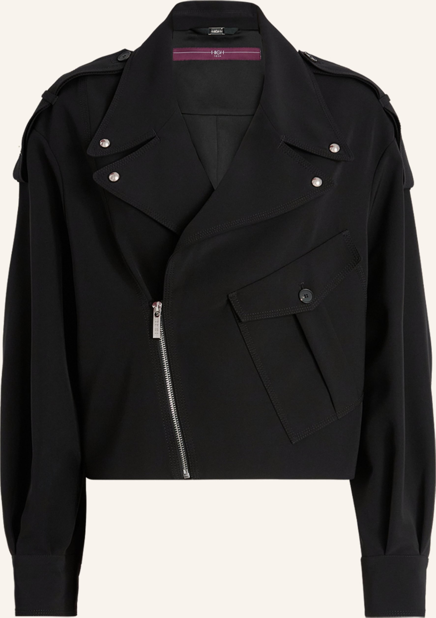 High Bikerjacke Yukata schwarz