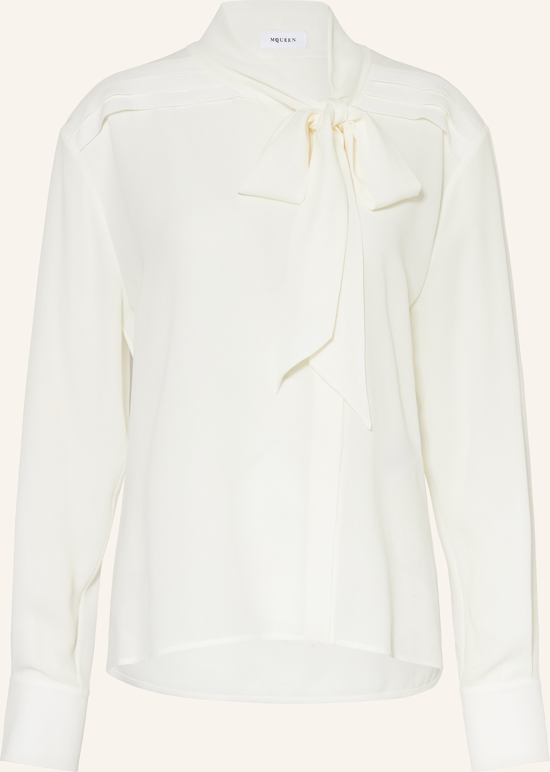 Mcqueen Seidenbluse Mit Schluppe weiss