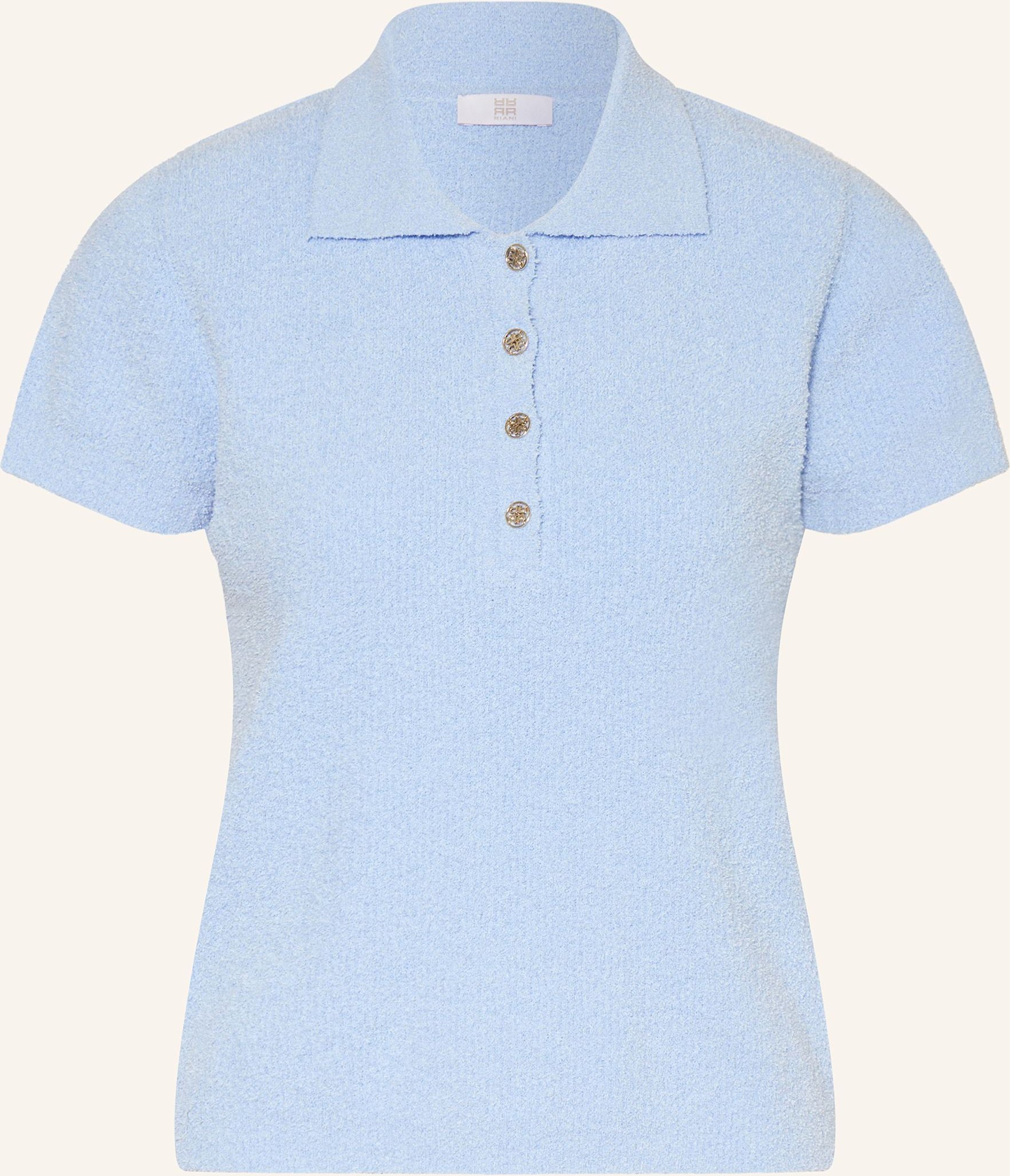 Riani Bouclé-Poloshirt blau